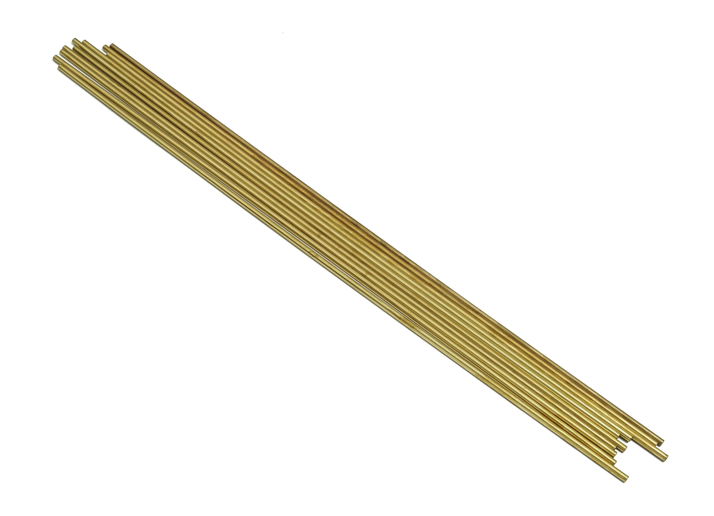 Round Brass Himmeli Tubes - Raw Brass Himmeli DIY Tube Beads - Circle Pipes for Geometric Shapes - For Air Plants -3.5x0.2x400mm- PP4571-400 - DOMEDBAZAAR