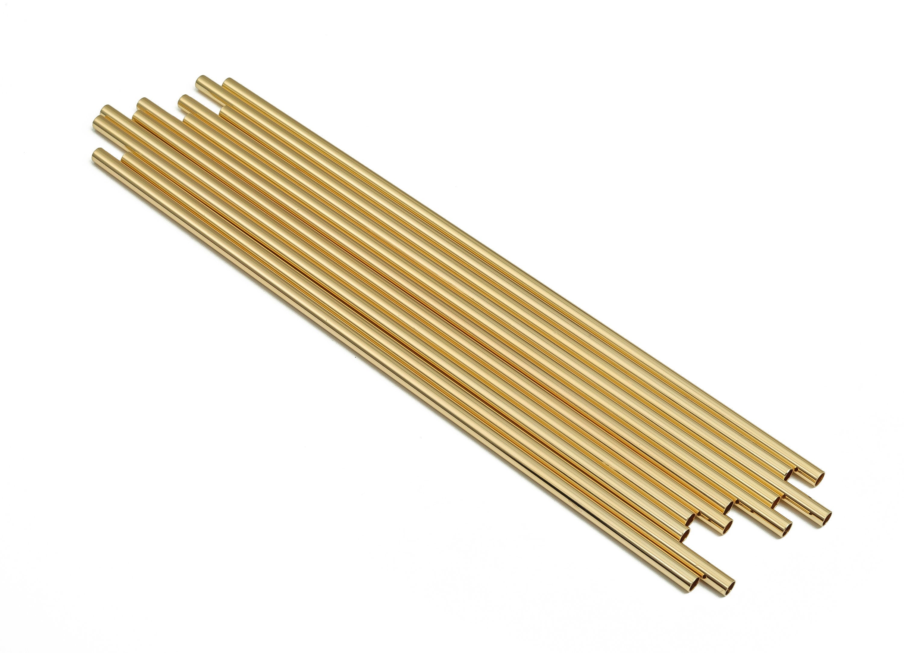Brass Himmeli Tubes -Brass Himmeli DIY Tube Beads - Geometric Shapes - For Air Plants - 18k Real Gold Plated Brass -3x0.2x140mm- RGP4050-140 - DOMEDBAZAAR