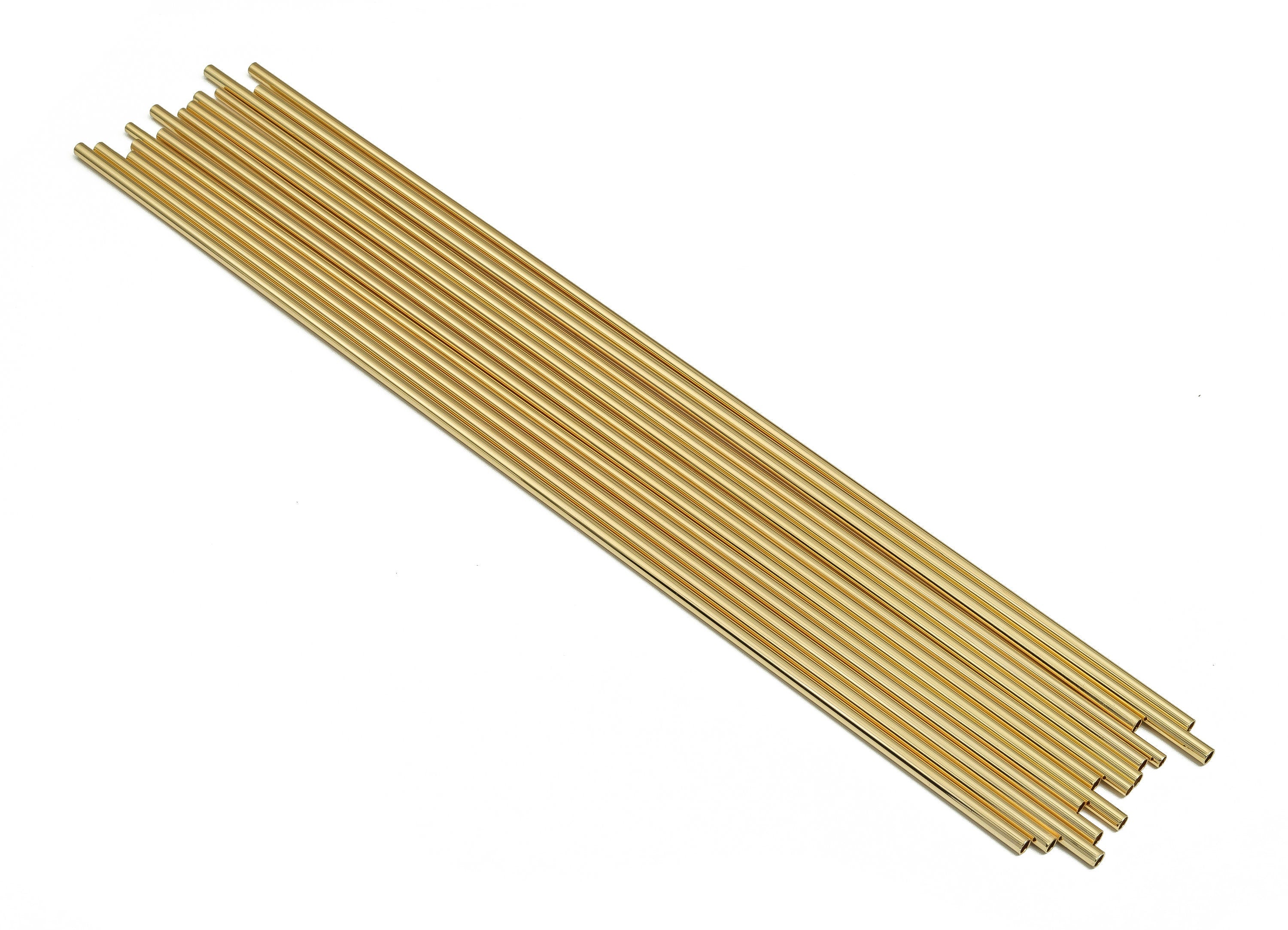 Brass Himmeli Tubes -Brass Himmeli DIY Tube Beads - Geometric Shapes - For Air Plants - 18k Real Gold Plated Brass -3x0.2x250mm- RGP4050-250 - DOMEDBAZAAR