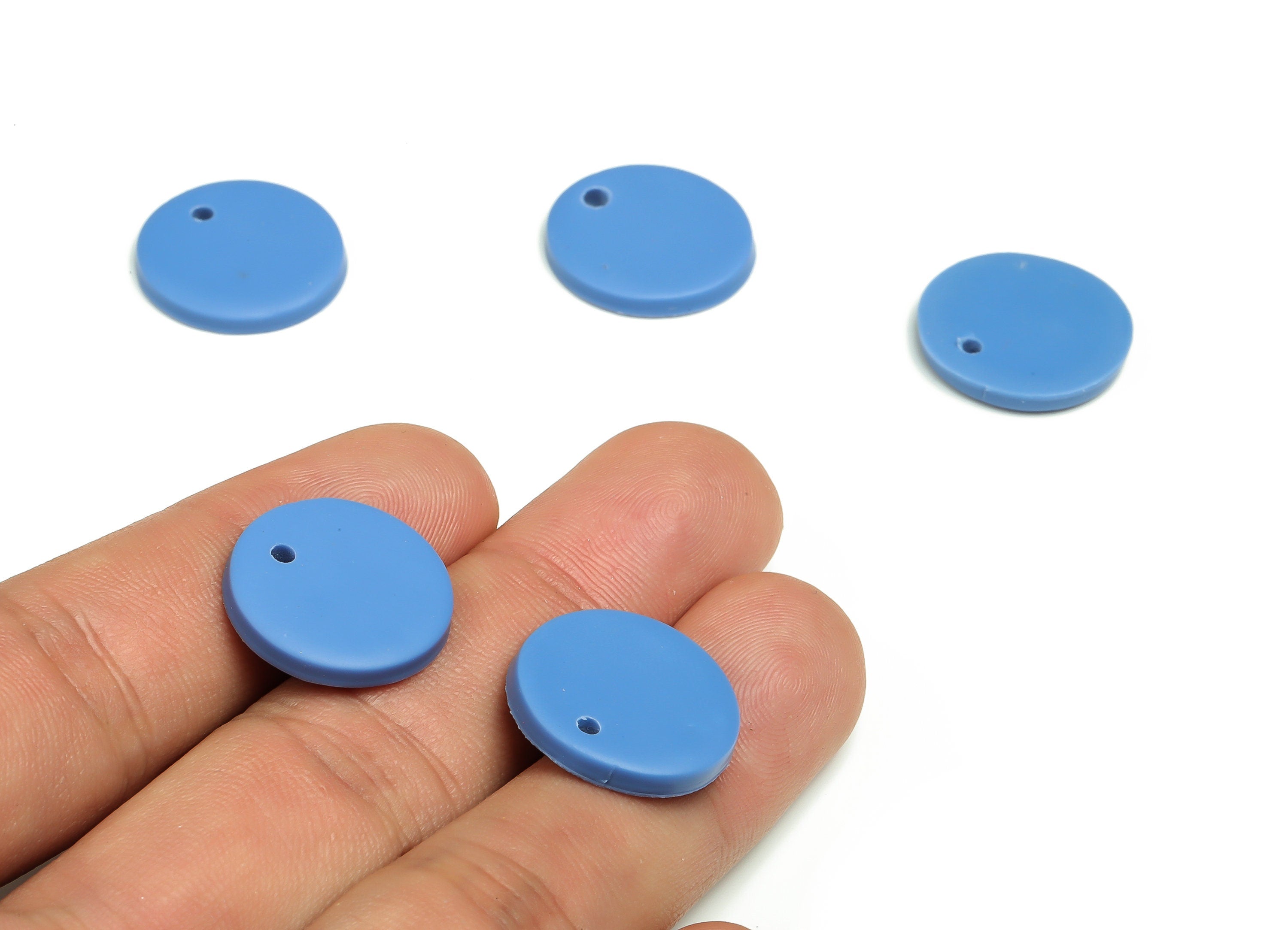 PolymerClay Round Earring Charms - PolymerClay Circle Pandant - Earring Findings - Jewelry Handmade - 18.18x18.18x2.99mm - PC2308 - DOMEDBAZAAR