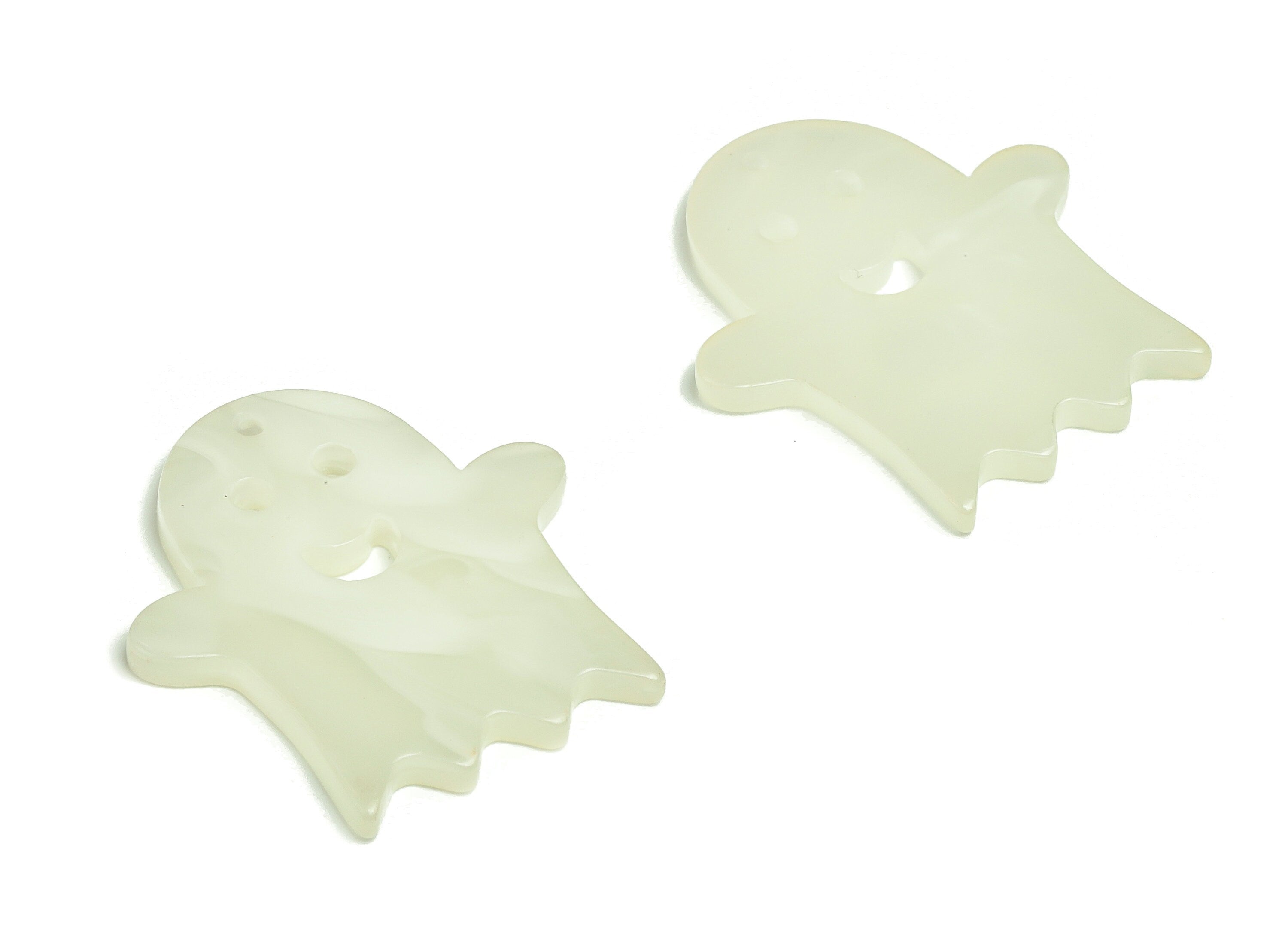 Acrylic Ghost Charm – Ghost Pendant - Halloween Charms – Spooky Charm - Jewelry Supplies – Color Code: A704 –28.01x2.38mm - AC2340-A704 - DOMEDBAZAAR