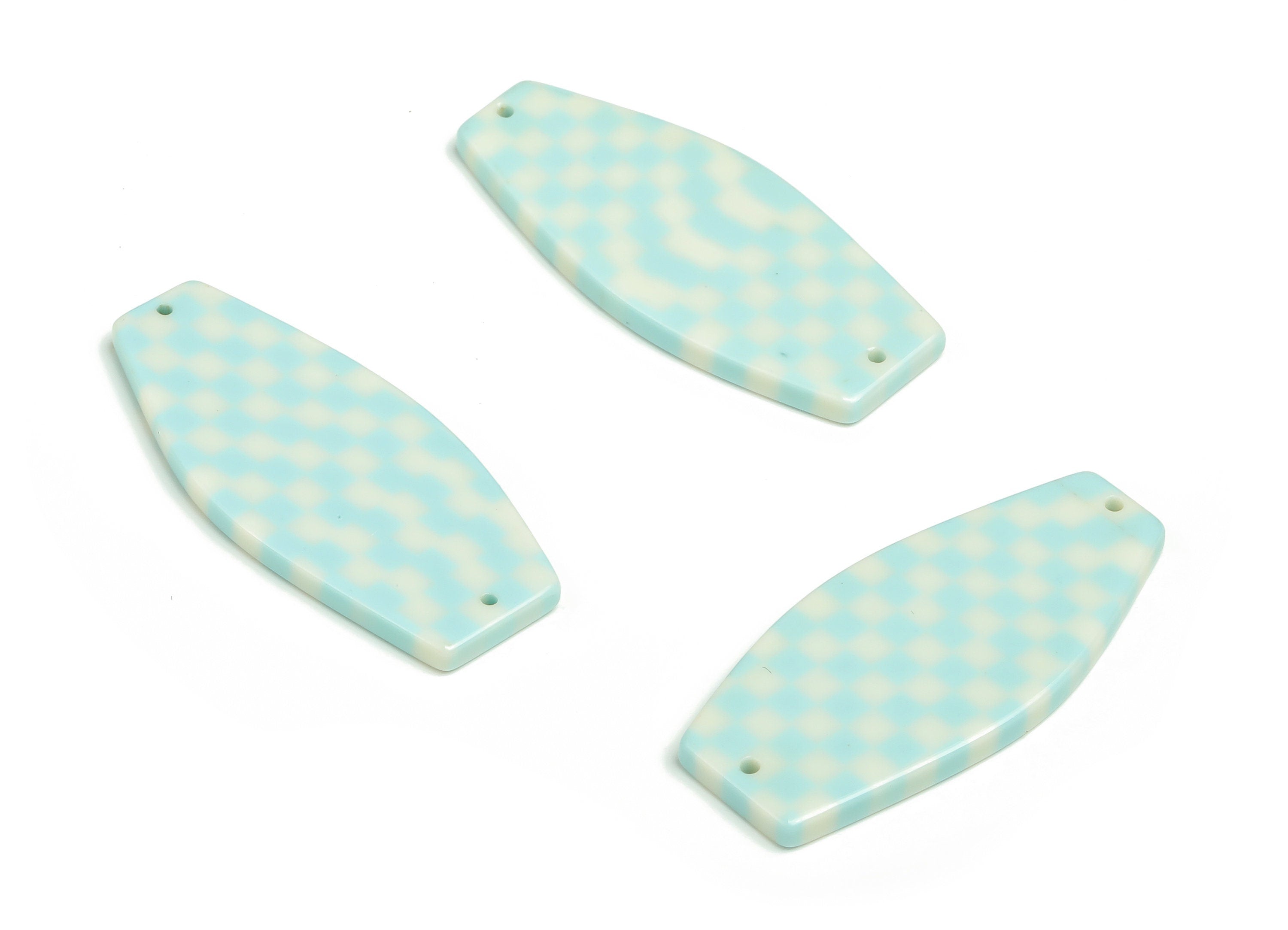 Acetate Irregular Earring Connector - Acetate Irregular Charms - Jewelry Making Supplies - Color Code: A703 - 39.63x17.6x2.5mm - AC2333-A703 - DOMEDBAZAAR