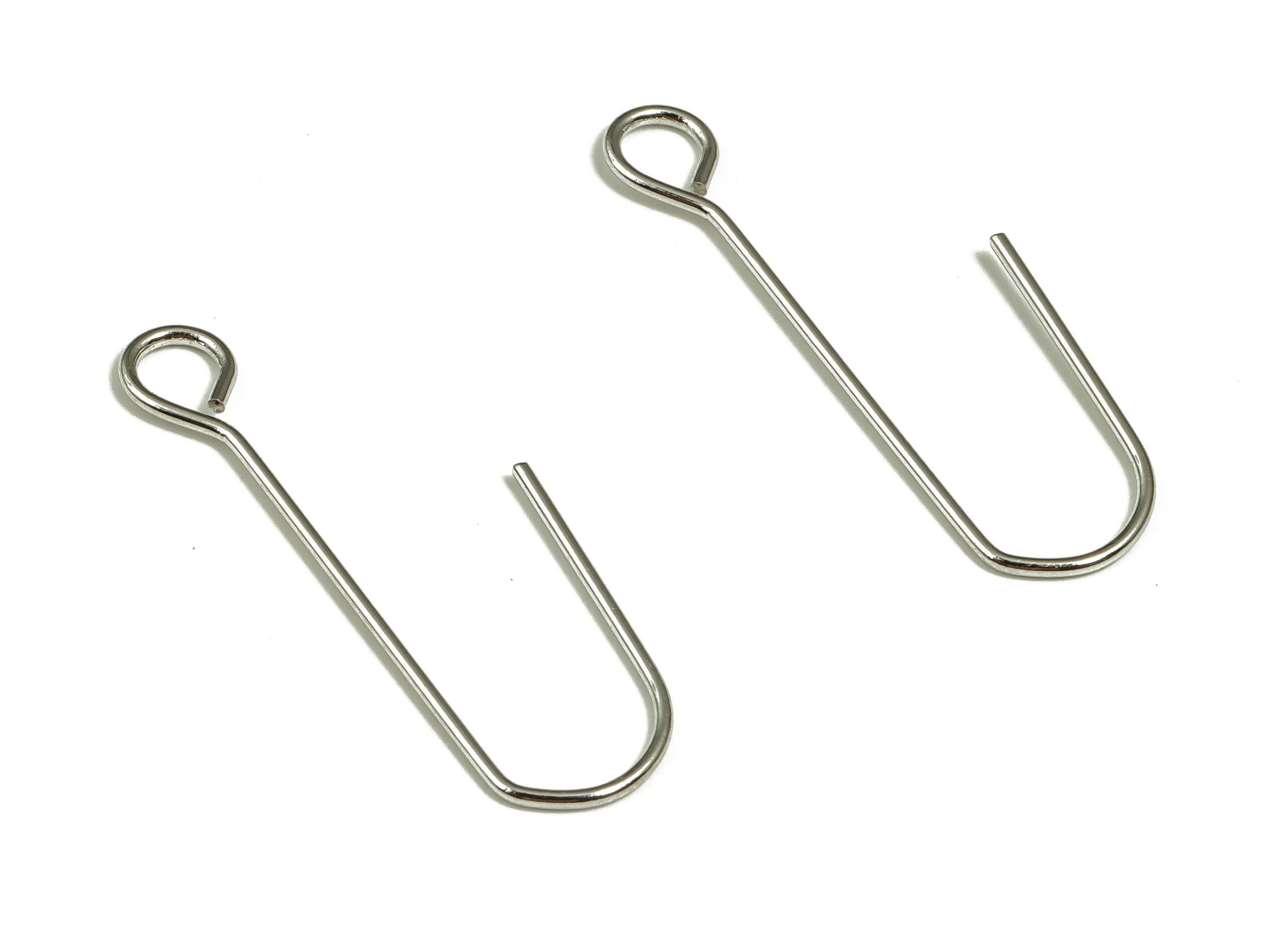18K Real White Gold Plated Brass Earring Wire - Brass Ear Wire - Earring Findings - Jewelry Making Supplies - 26.12x8.03x0.74mm - RGP4053 - DOMEDBAZAAR