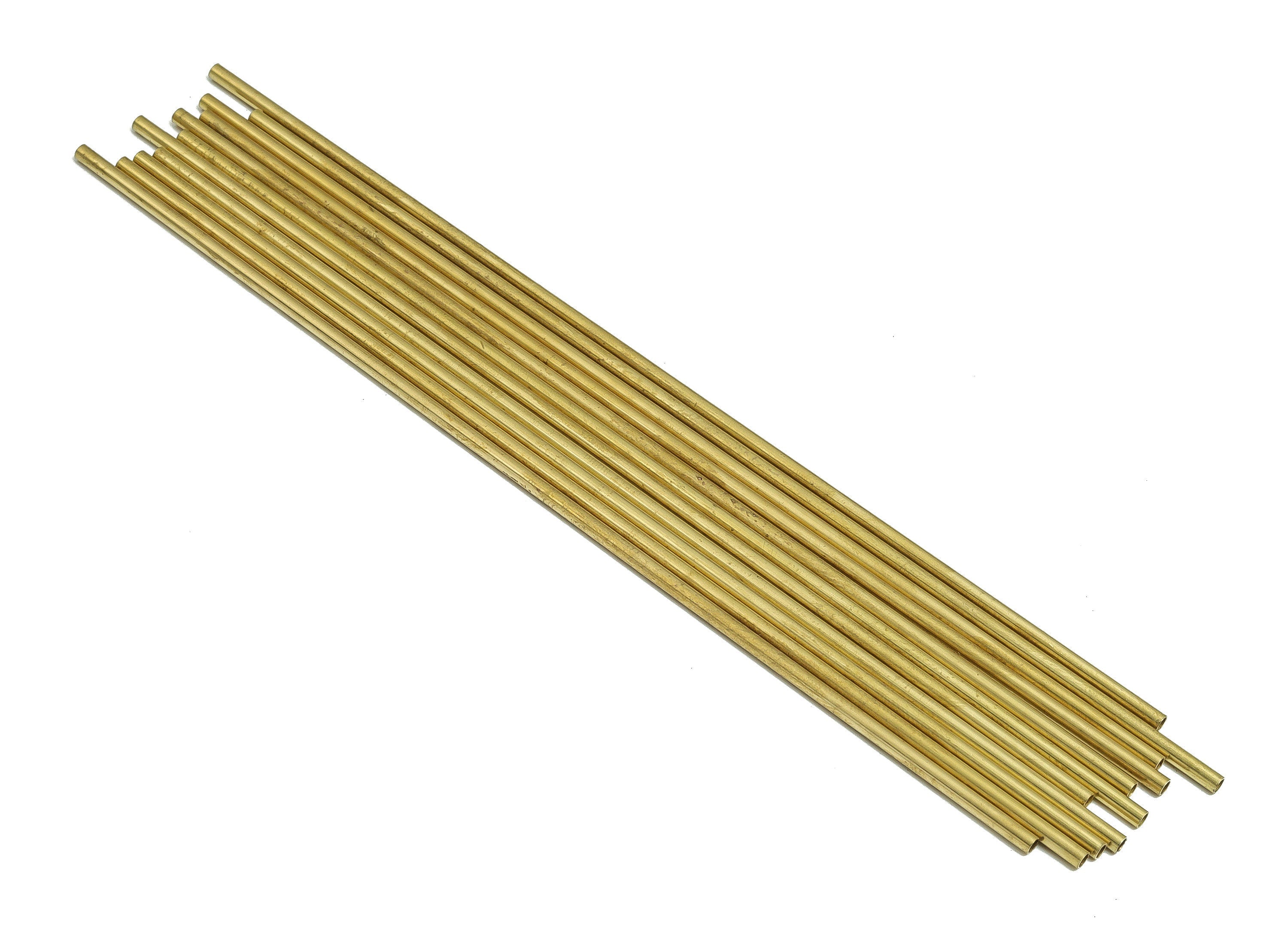 Round Brass Himmeli Tubes - Raw Brass Himmeli DIY Tube Beads - Circle Pipes for Geometric Shapes - For Air Plants -2x0.2x130mm- PP4568-130 - DOMEDBAZAAR
