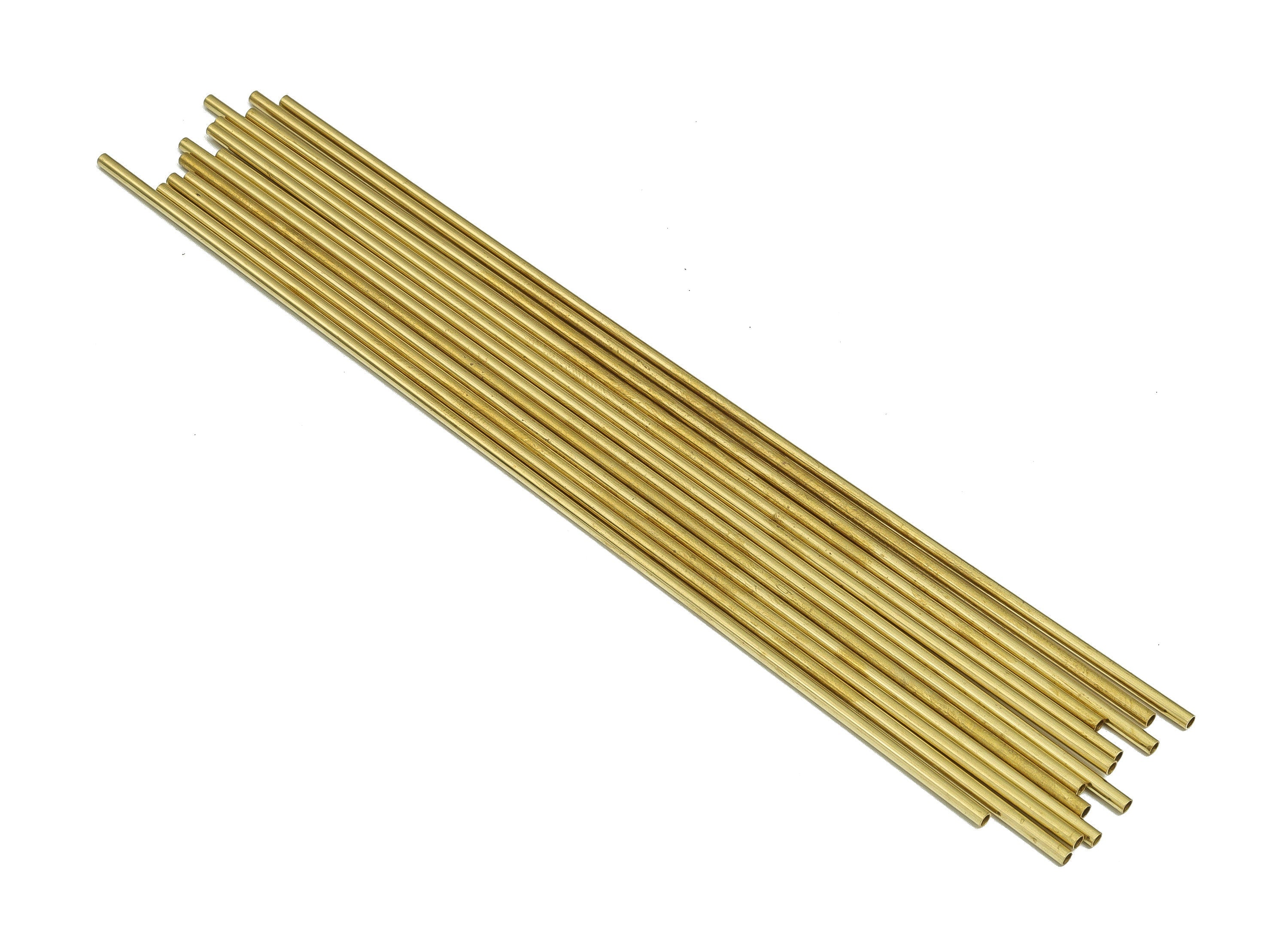 Round Brass Himmeli Tubes - Raw Brass Himmeli DIY Tube Beads - Circle Pipes for Geometric Shapes - For Air Plants -2x0.2x150mm- PP4568-150 - DOMEDBAZAAR
