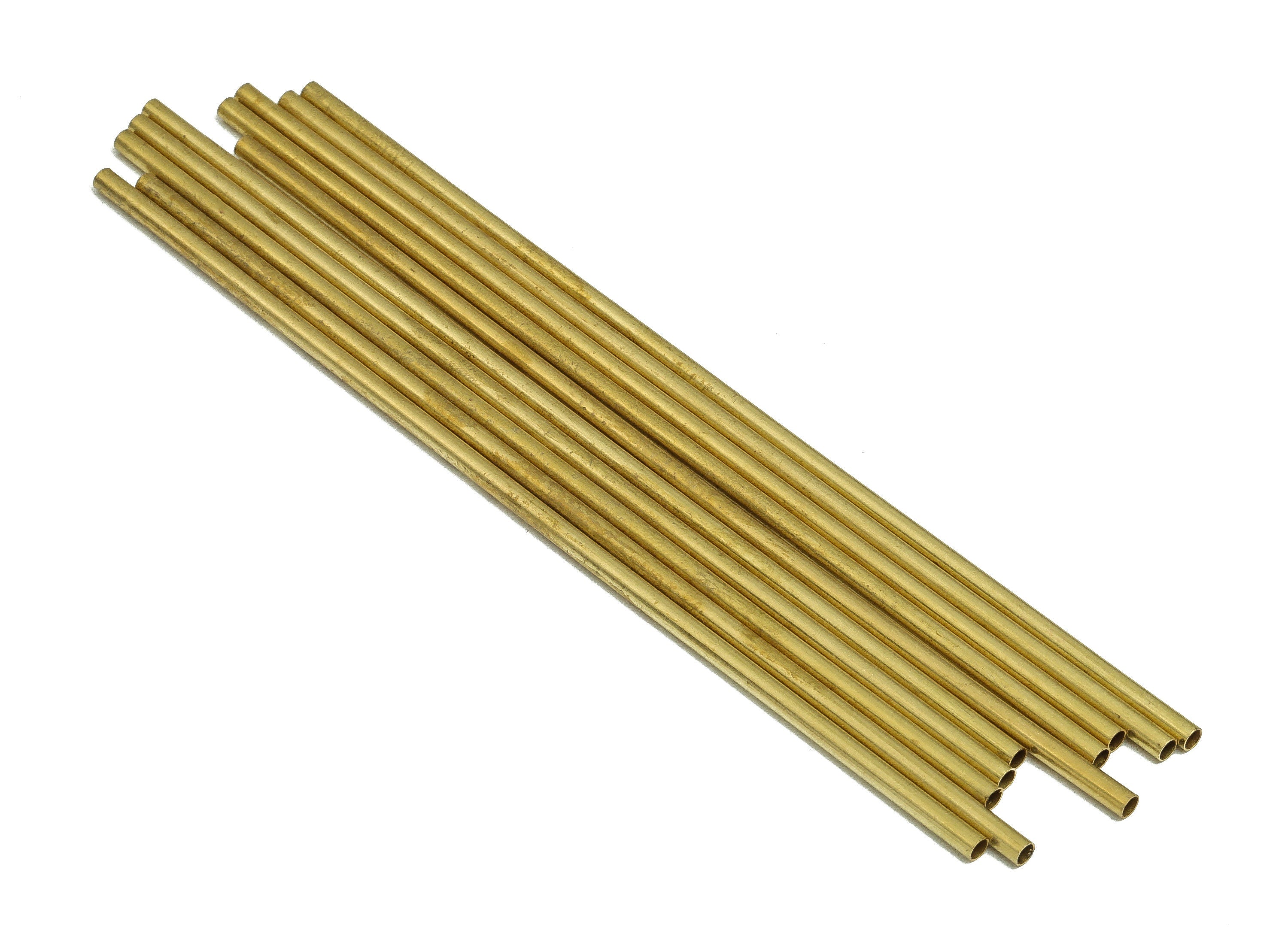 Round Brass Himmeli Tubes - Raw Brass Himmeli DIY Tube Beads - Circle Pipes for Geometric Shapes - For Air Plants -2.5x0.2x120mm- PP4569-120 - DOMEDBAZAAR