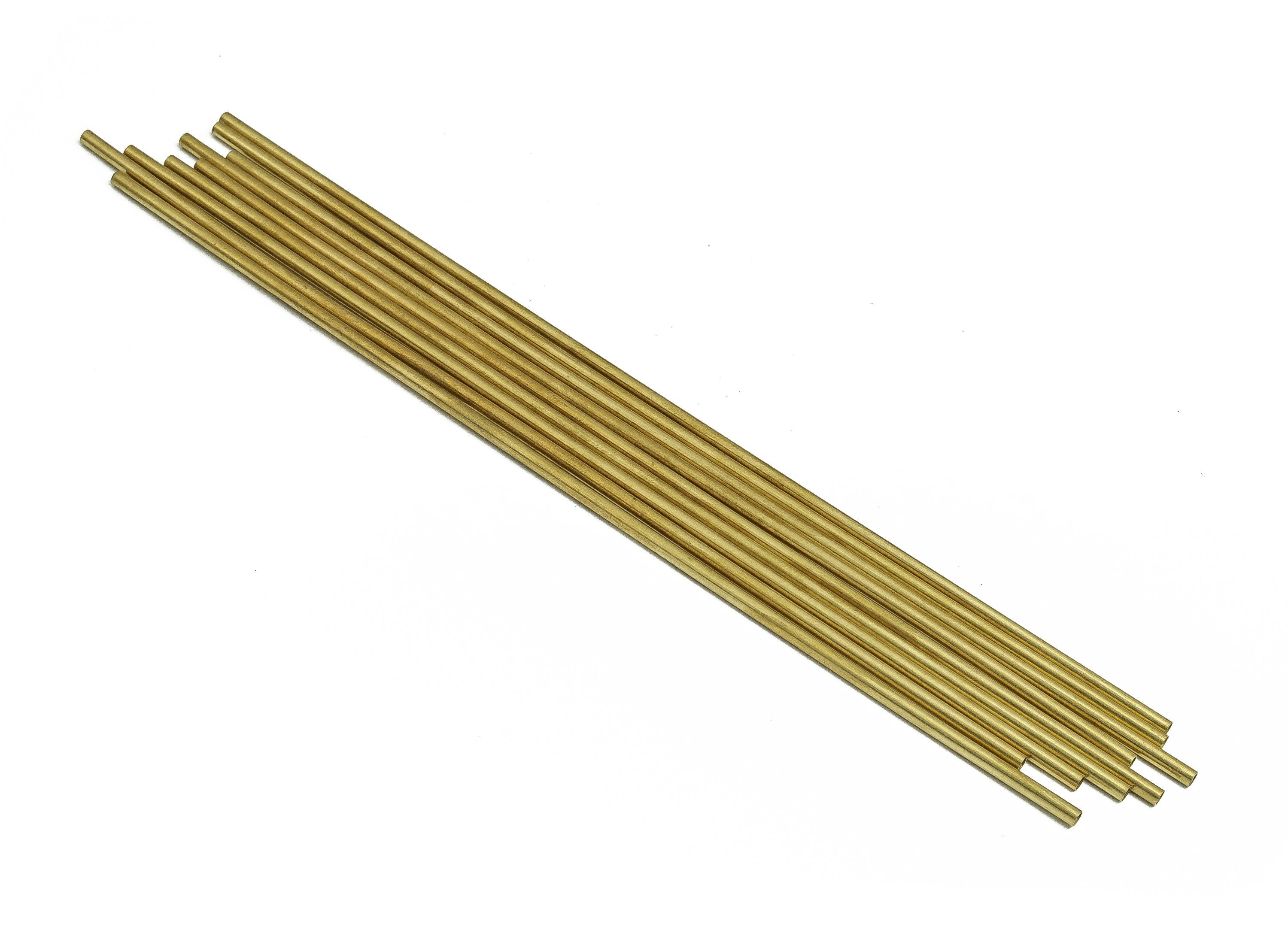 Round Brass Himmeli Tubes - Raw Brass Himmeli DIY Tube Beads - Circle Pipes for Geometric Shapes - For Air Plants -2.5x0.2x180mm- PP4569-180 - DOMEDBAZAAR