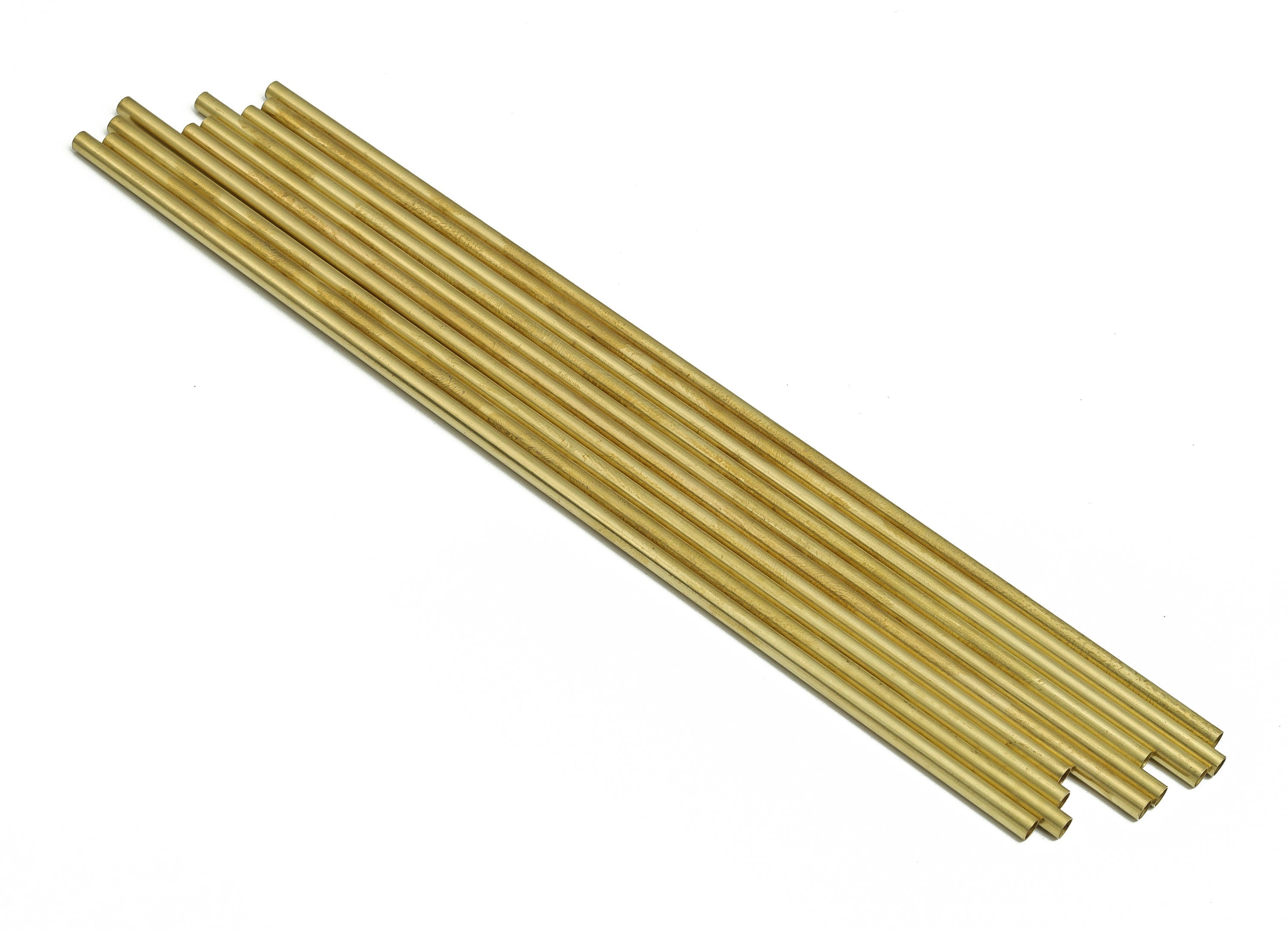 Round Brass Himmeli Tubes - Raw Brass Himmeli DIY Tube Beads - Circle Pipes for Geometric Shapes - For Air Plants -3x0.2x160mm- PP4570-160 - DOMEDBAZAAR