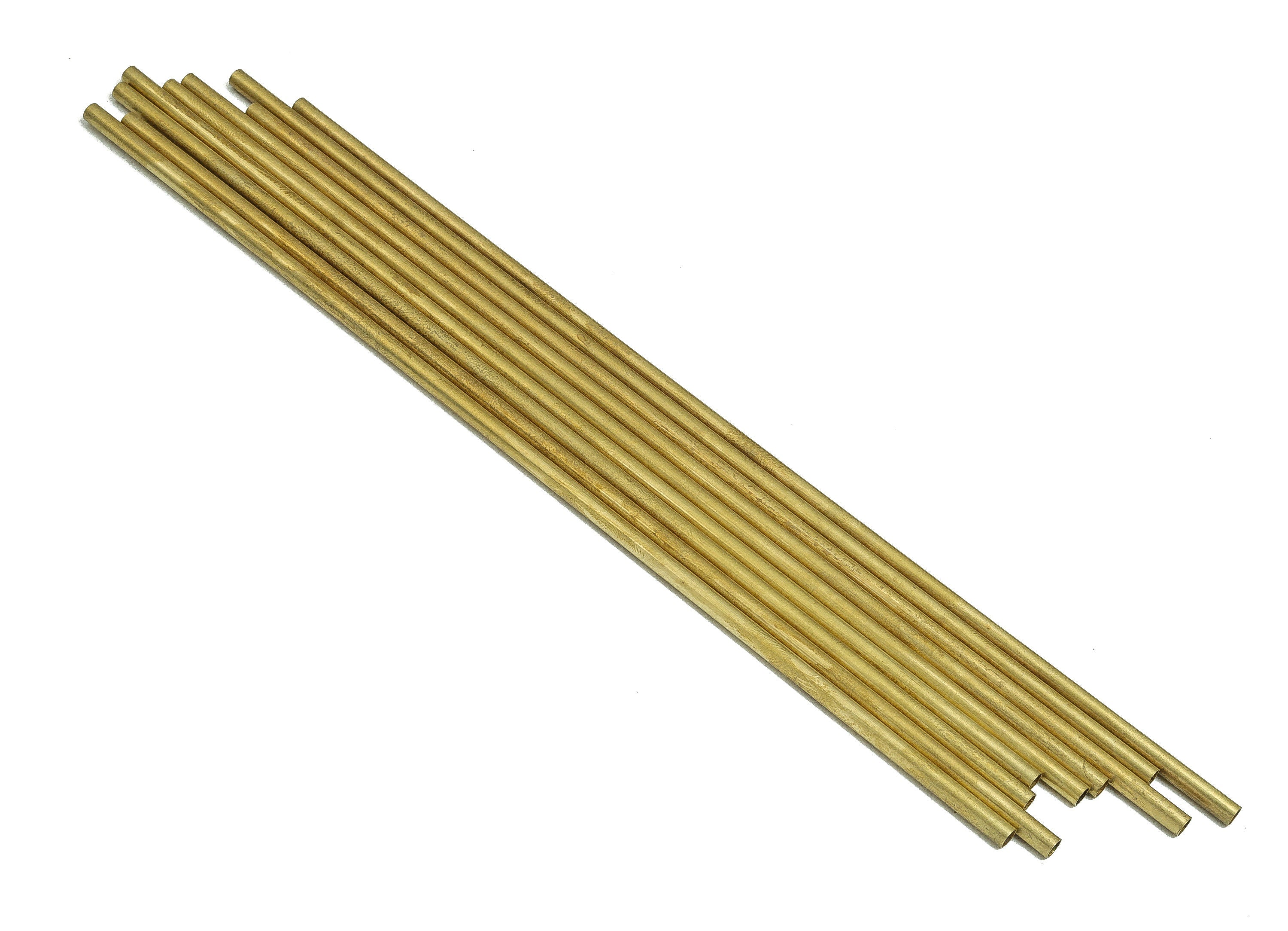 Round Brass Himmeli Tubes - Raw Brass Himmeli DIY Tube Beads - Circle Pipes for Geometric Shapes - For Air Plants -3.5x0.2x200mm- PP4571-200 - DOMEDBAZAAR