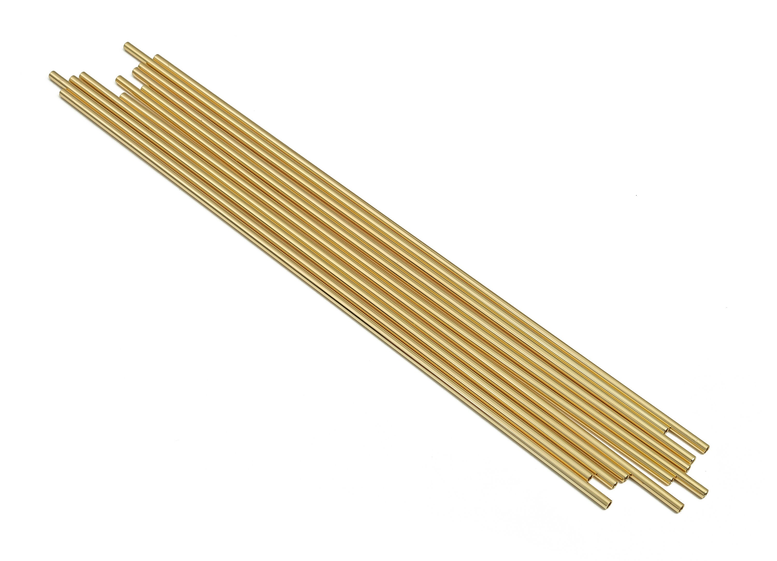 Brass Himmeli Tubes - Brass Himmeli DIY Tube Beads - Geometric Shapes - For Air Plants - 18k Real Gold Plated Brass -2x0.2x150mm-RGP4048-150 - DOMEDBAZAAR