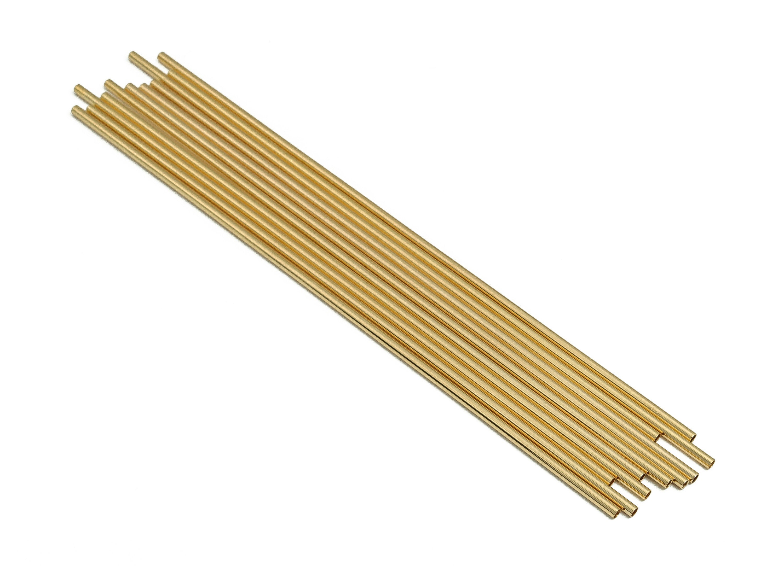 Brass Himmeli Tubes - Brass Himmeli DIY Tube Beads - Geometric Shapes - For Plants - 18k Real Gold Plated Brass -2.5x0.2x170mm- RGP4049-170 - DOMEDBAZAAR