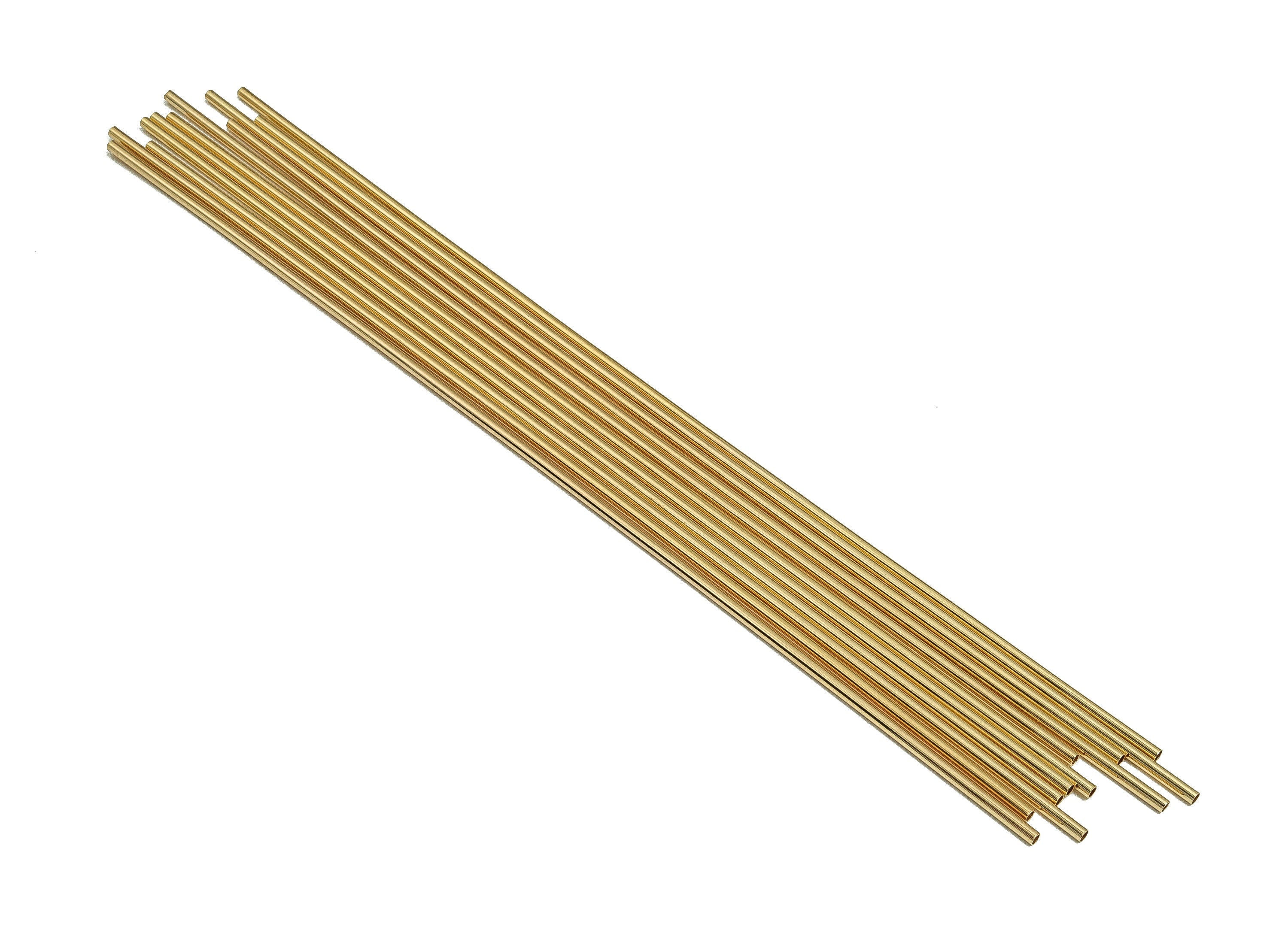 Brass Himmeli Tubes -Brass Himmeli DIY Tube Beads - Geometric Shapes - For Plants - 18k Real Gold Plated Brass -2.5x0.2x250mm- RGP4049-250 - DOMEDBAZAAR