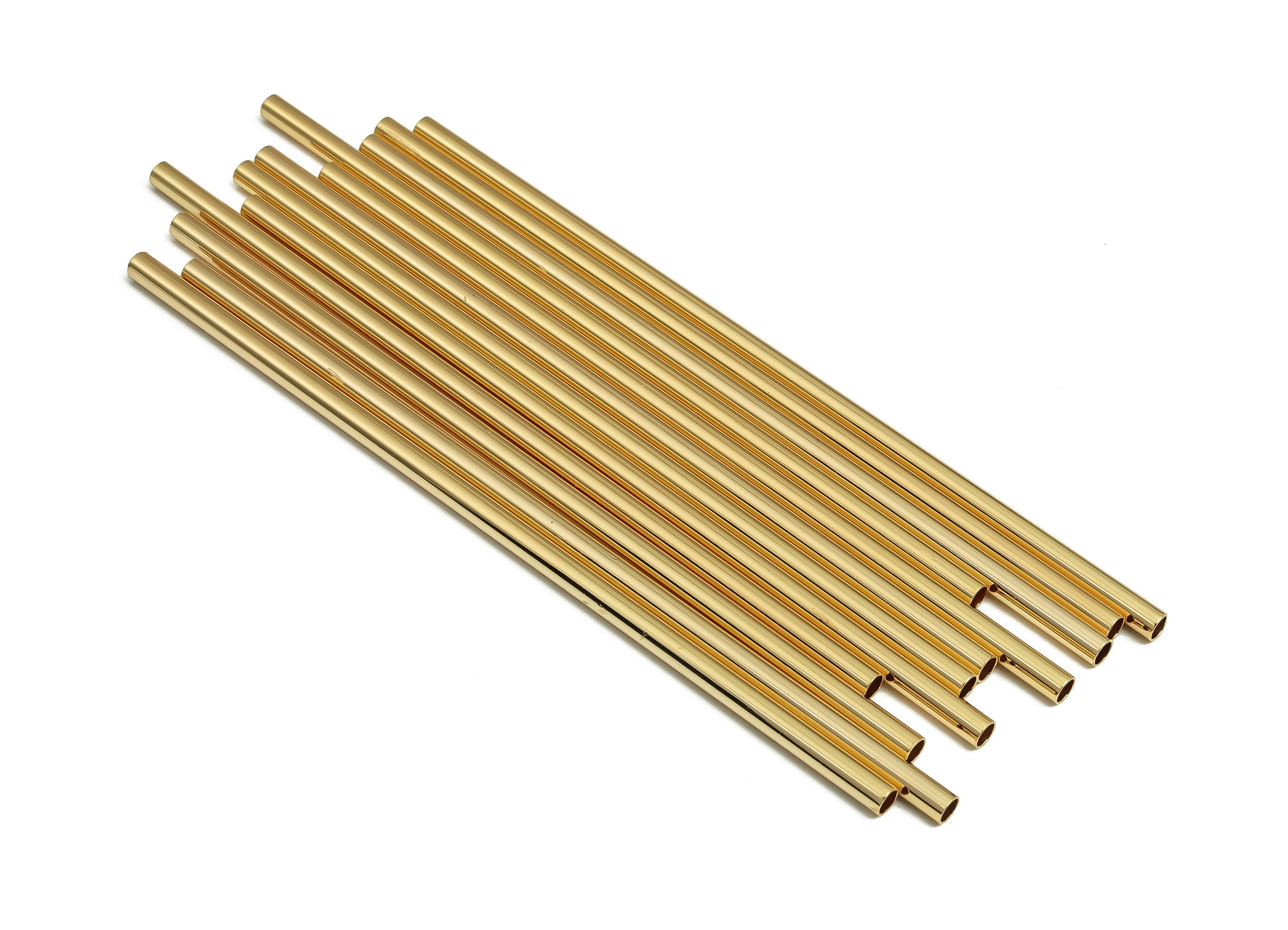 Brass Himmeli Tubes -Brass Himmeli DIY Tube Beads - Geometric Shapes - For Air Plants - 18k Real Gold Plated Brass -3x0.2x100mm- RGP4050-100 - DOMEDBAZAAR