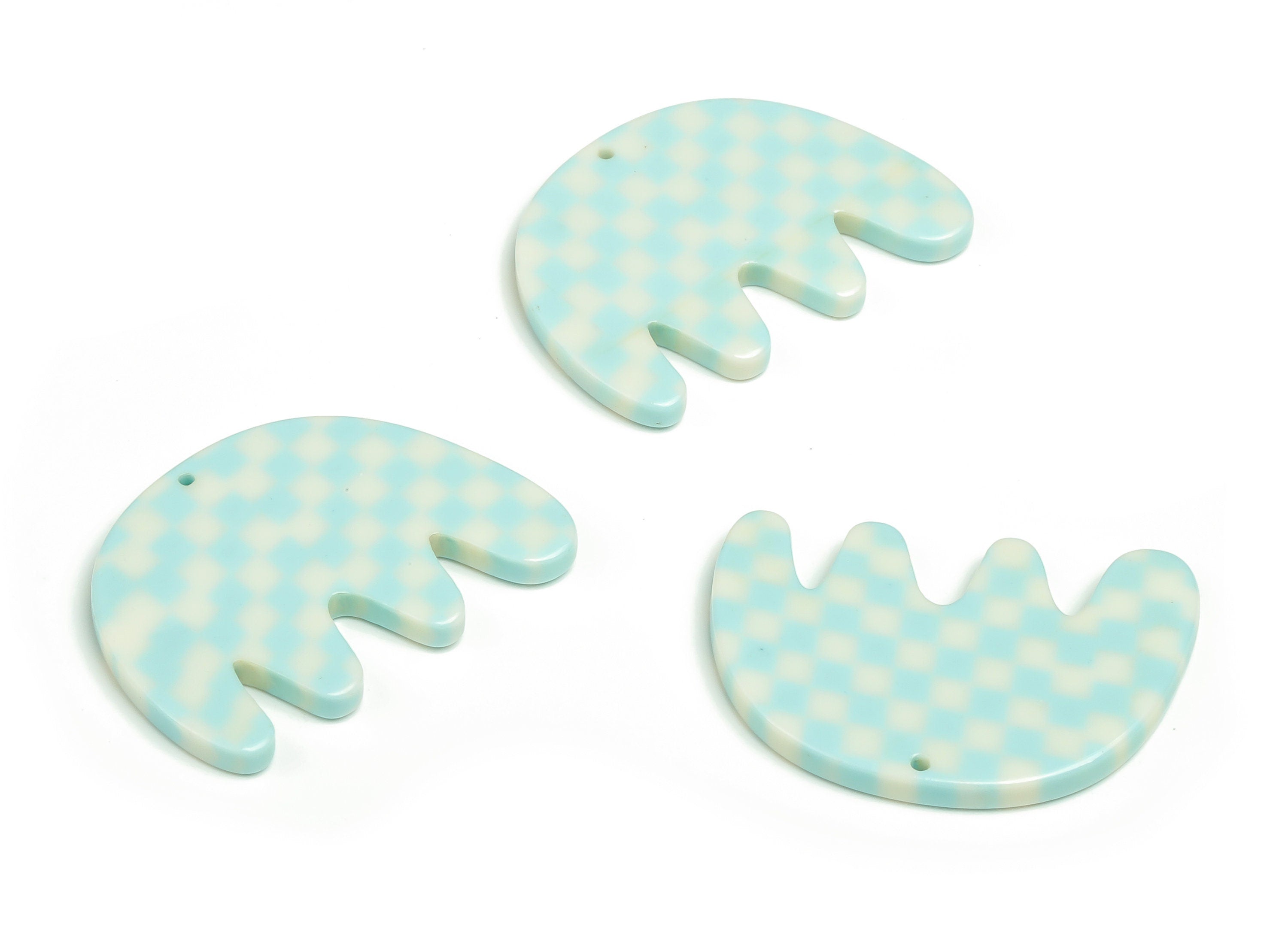 Acetate E Earring Charms - Acetate Geometry Pendant - Jewelry Making Supplies - Color Code: A703 - 31.55x22.48x2.49mm - AC2334-A703 - DOMEDBAZAAR