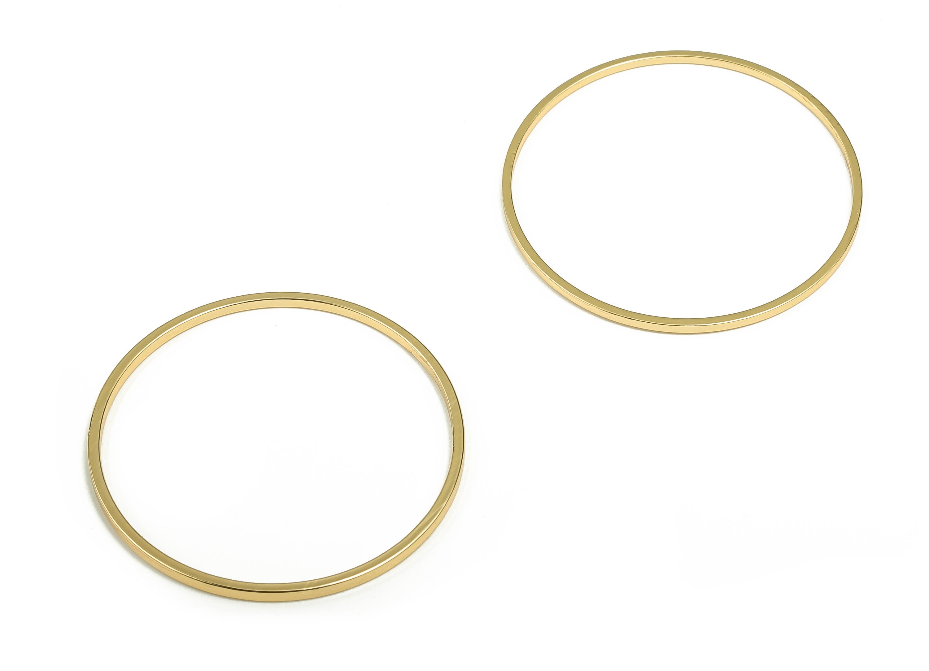 Brass Round Connector - Gold Round Links - Brass Circle Connector - 18K Real Gold Plated Brass - Jewelry Supplies - 30x0.8x1mm - RGP3313-30 - DOMEDBAZAAR