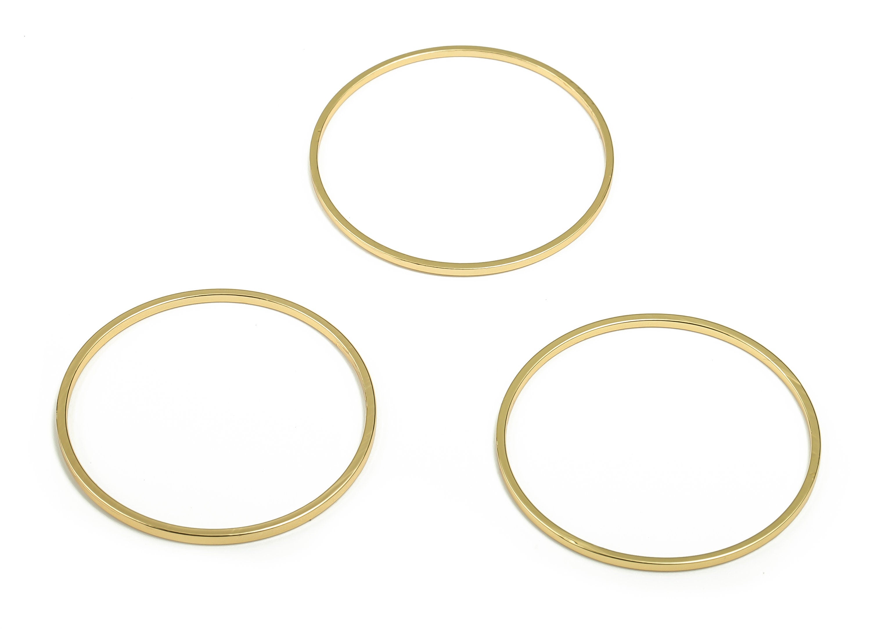 Brass Round Connector - Gold Round Links - Brass Circle Connector - 18K Real Gold Plated Brass - Jewelry Supplies - 30x0.8x1mm - RGP3313-30 - DOMEDBAZAAR