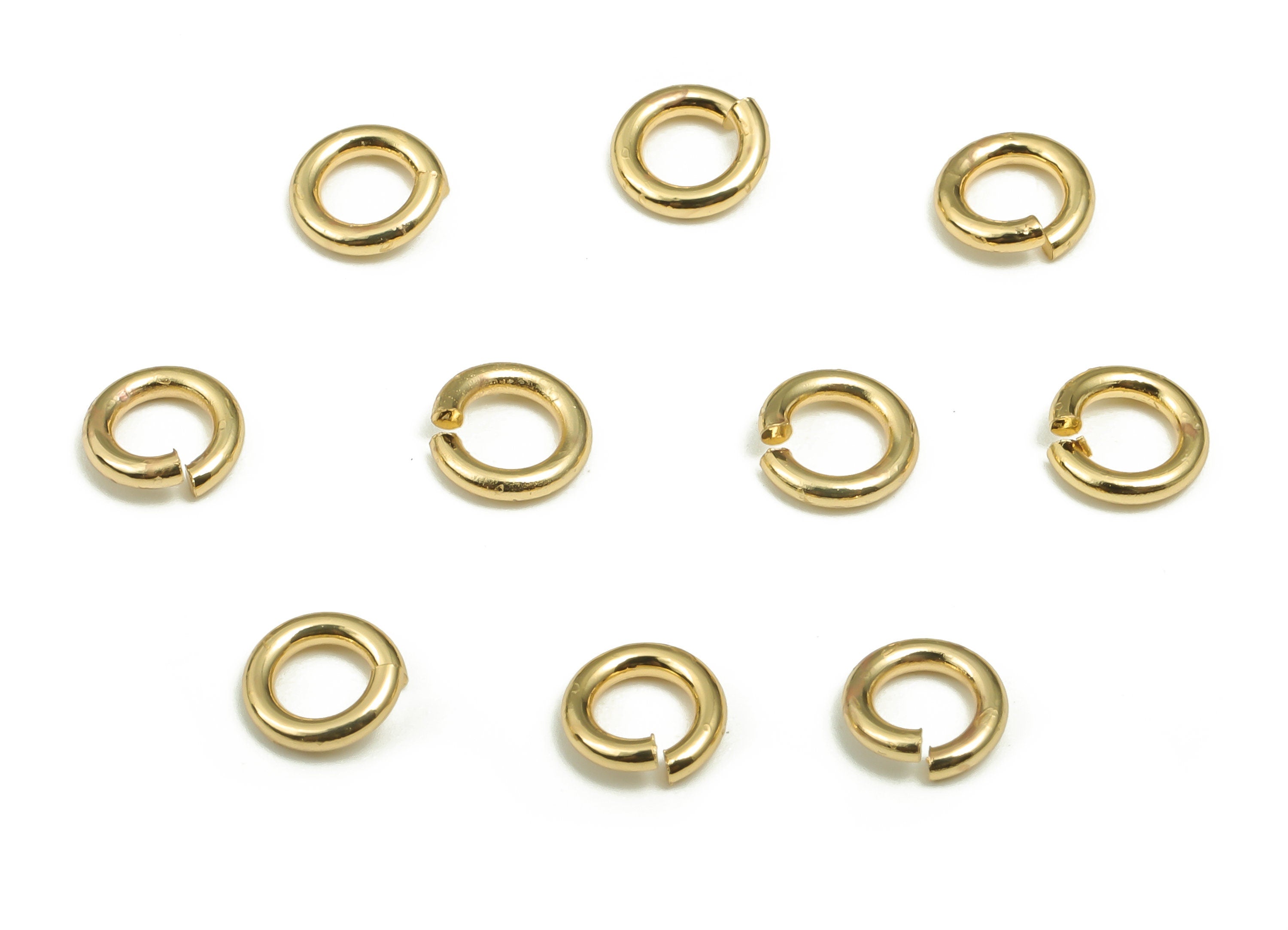 Brass Open Jump Rings - 5x1mm - Gold Open Jump Rings - 18K Real Gold Plated Brass - Jewelry Making Supplies - 5x5x1mm - RGP4138-5*1 - DOMEDBAZAAR