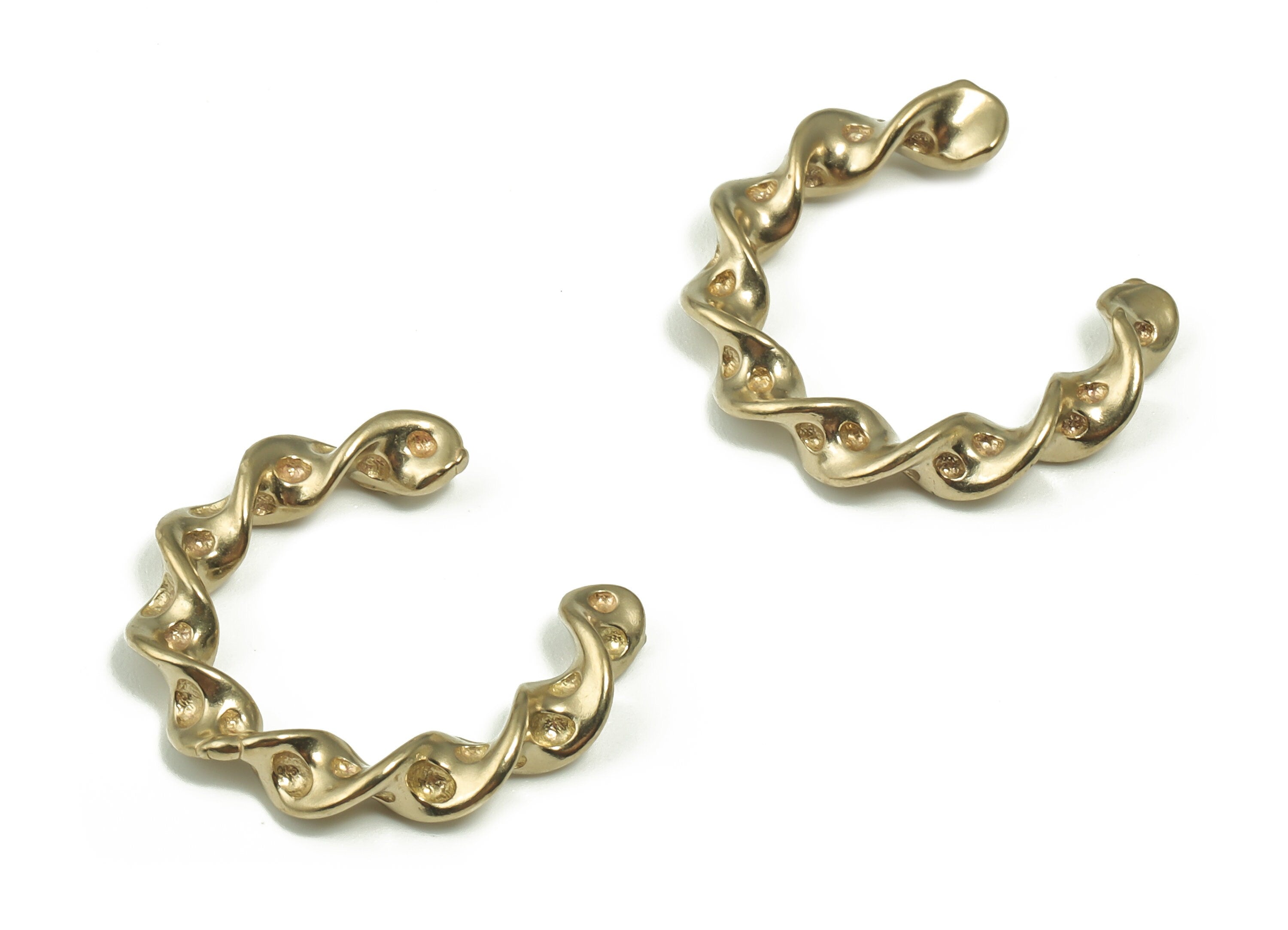 Raw Brass Ear Cuff - Brass Cuff Earrings - Cartilage Ear Cuff - No Piercing Ear Cuff - Jewelry Making Supplies -18.8x18.12x3.31mm- PP4866 - DOMEDBAZAAR
