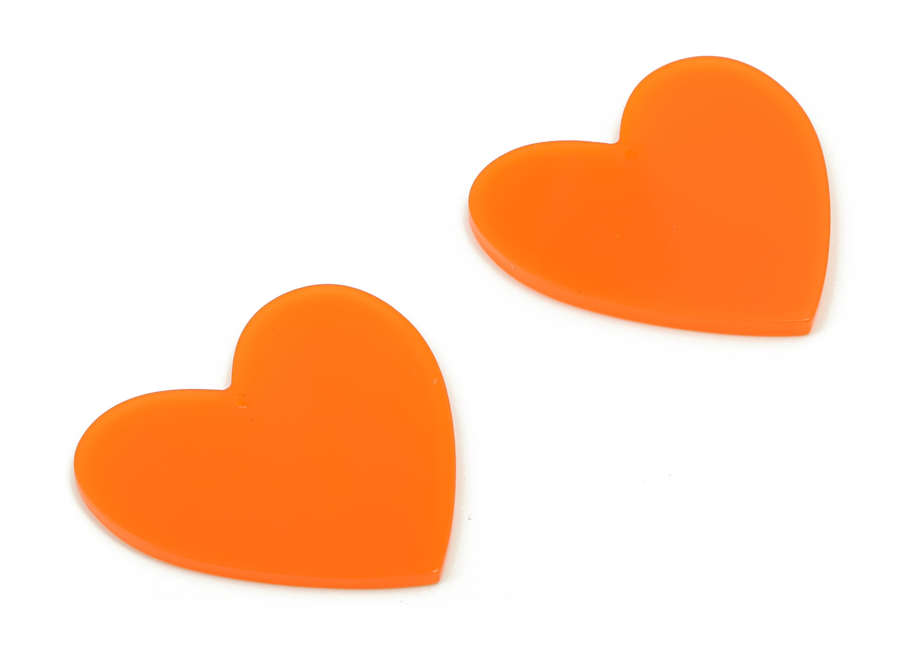 Acrylic Heart Earring Charms - Acrylic Heart Pendant – DIY Heart Jewelry Supplies - Color Code: A615 - 42.73x41.62x2.23mm - AC1746-A615 - DOMEDBAZAAR