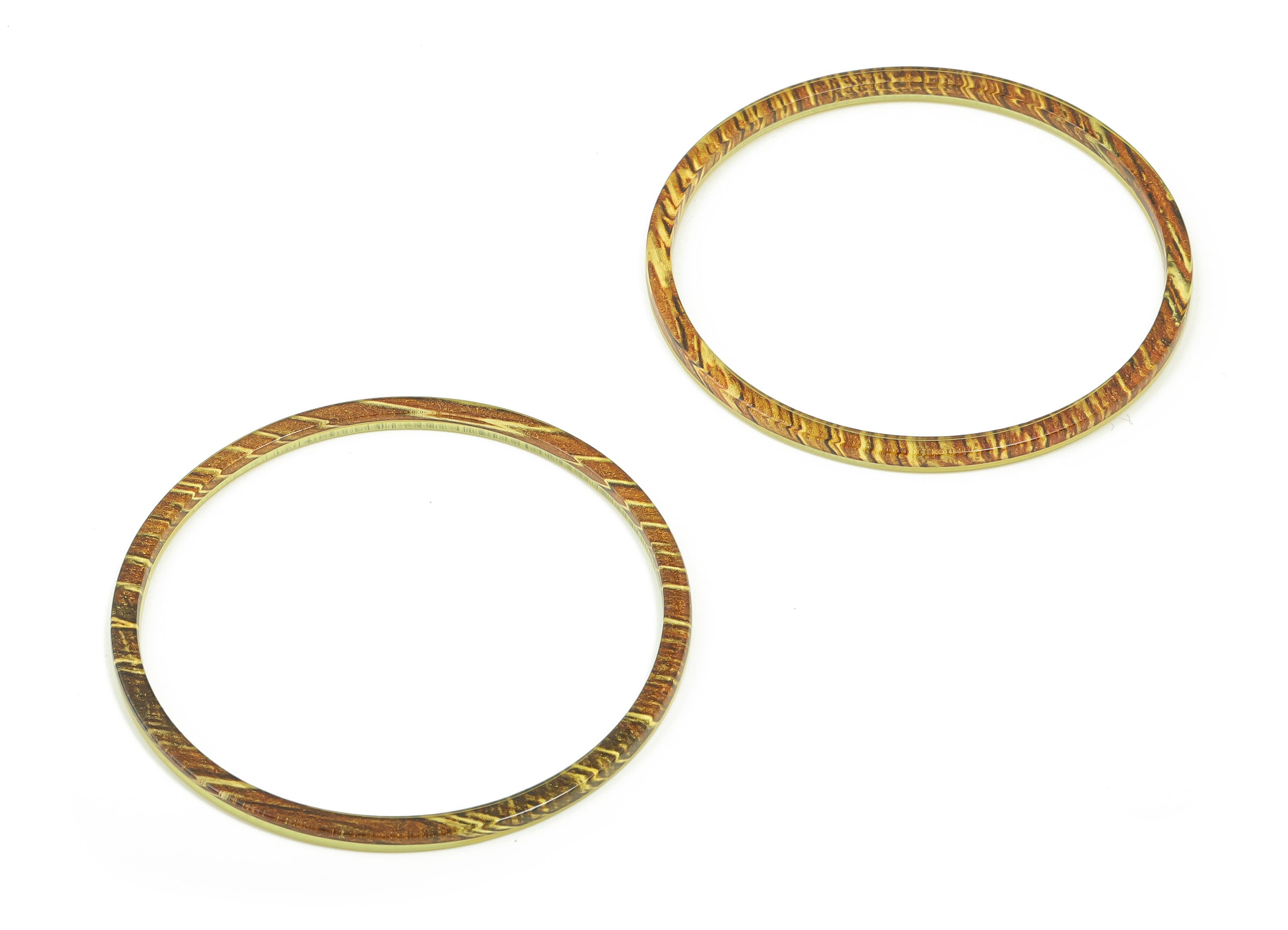 Acrylic Hoop Earring Connector - Acrylic Circle Pendant - No Hole - Jewelry Supplies - Color Code: A720 - 56.57x56.32x2.47mm - AC2357-A720 - DOMEDBAZAAR
