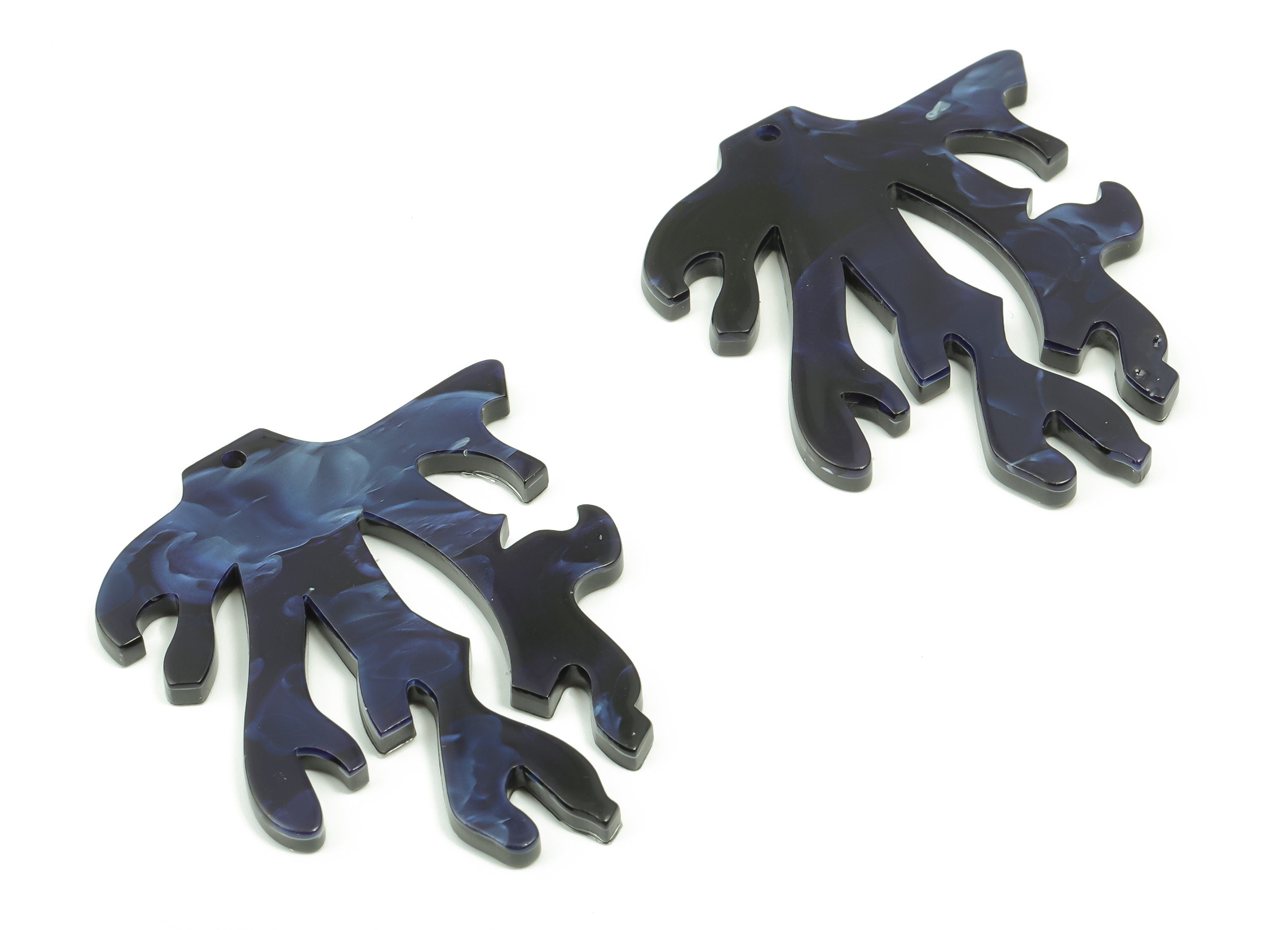 Acrylic Coral Earring Charms - Acrylic Coral Branch Pendant – Jewelry Making Supplies - Color Code: A634 - 49.88x42.07x2.75mm - AC2352-A634 - DOMEDBAZAAR