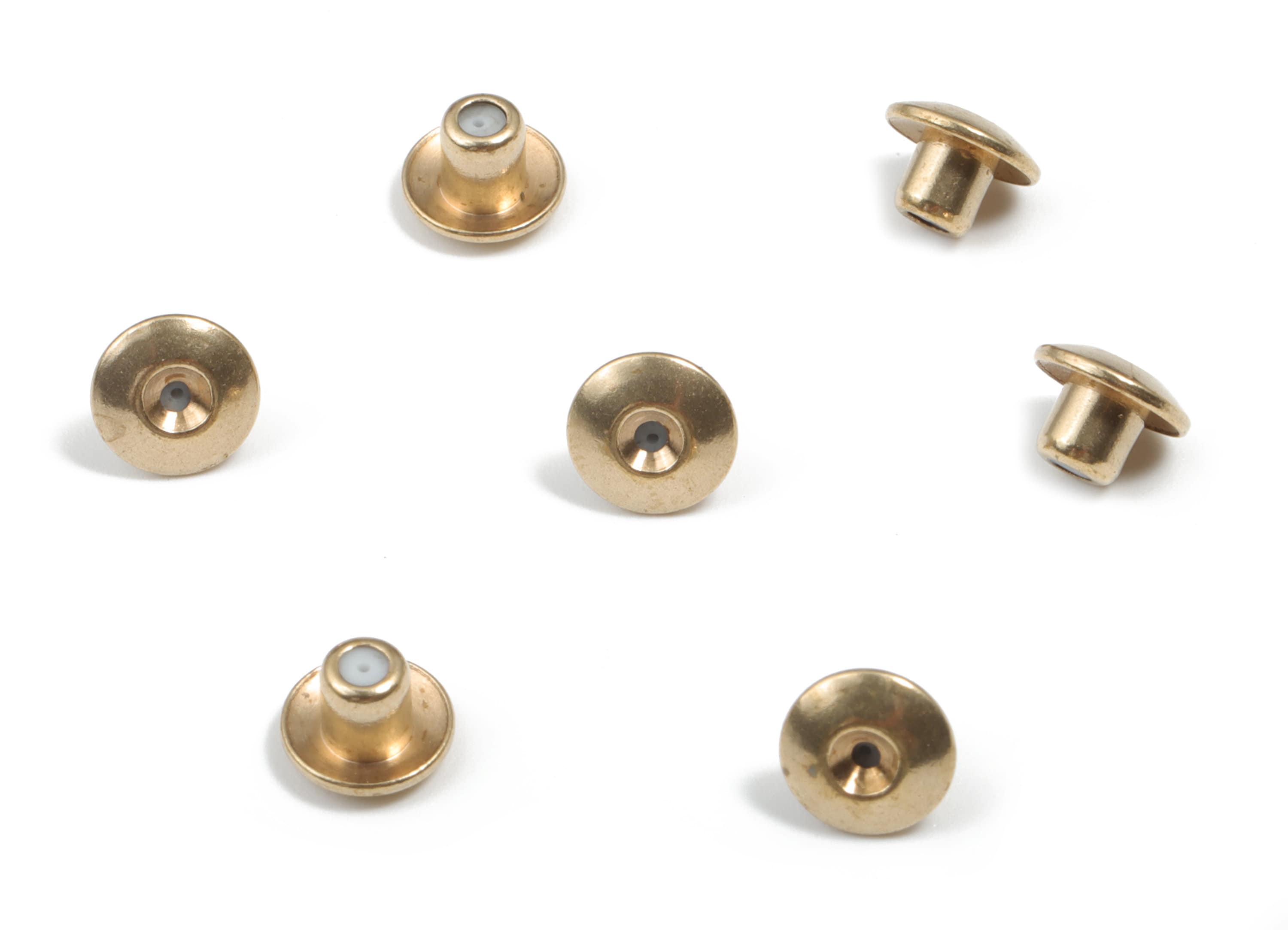 Raw Brass Earring Stopper Silicon - Ear Nuts - Ear Wire Backs - Earring Findings - Jewellery Making Supplies - 6.92x4.88x3.63mm - PP4913 - DOMEDBAZAAR