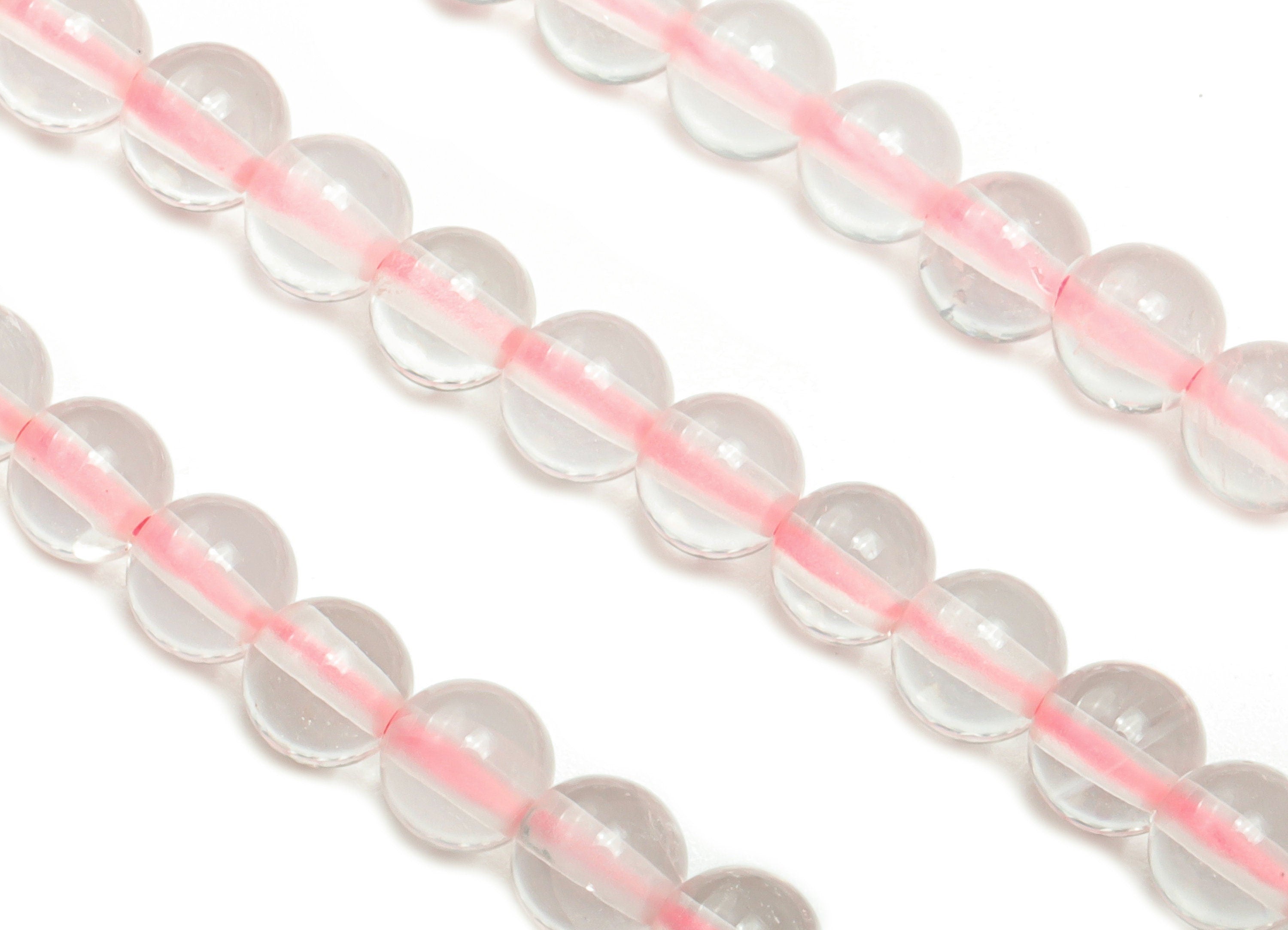 Crystal Powder Round Beads 4mm - 15.5 inch - Round Gemstone Beads - Natural Stone Beads - 4x4mm - NS1531 - DOMEDBAZAAR