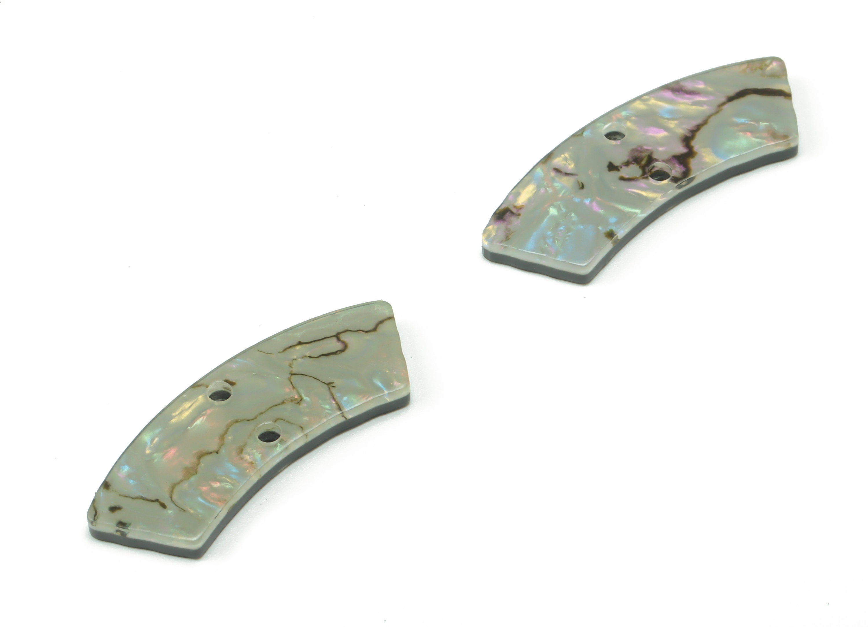 Acrylic Earring Charms - Irregular Shaped Connector - Arc Shaped 2 Hole - Jewelry Supplies - Color Code:A688 - 31.18x10.11x2.5mm-AC2326-A688 - DOMEDBAZAAR