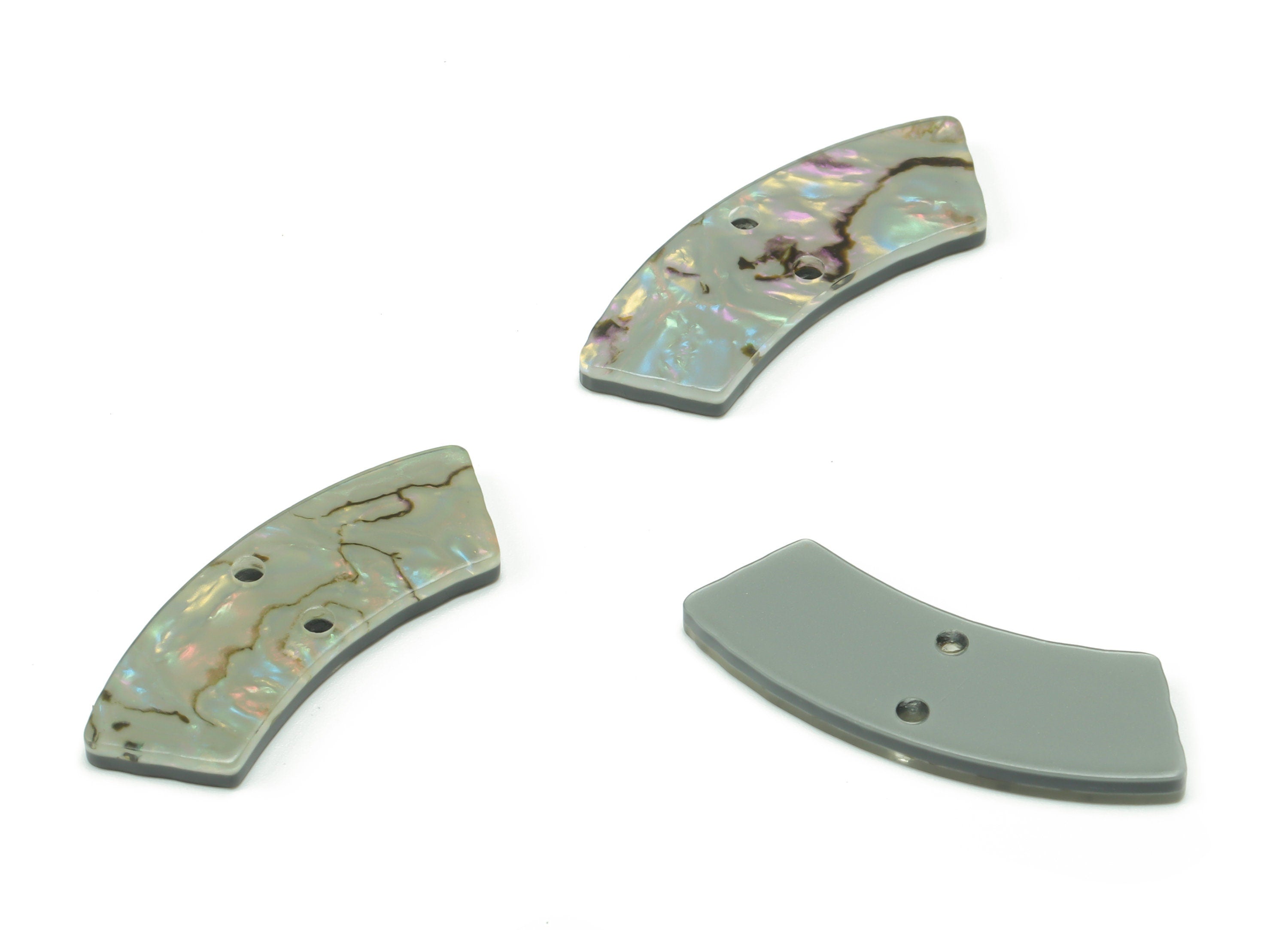 Acrylic Earring Charms - Irregular Shaped Connector - Arc Shaped 2 Hole - Jewelry Supplies - Color Code:A688 - 31.18x10.11x2.5mm-AC2326-A688 - DOMEDBAZAAR