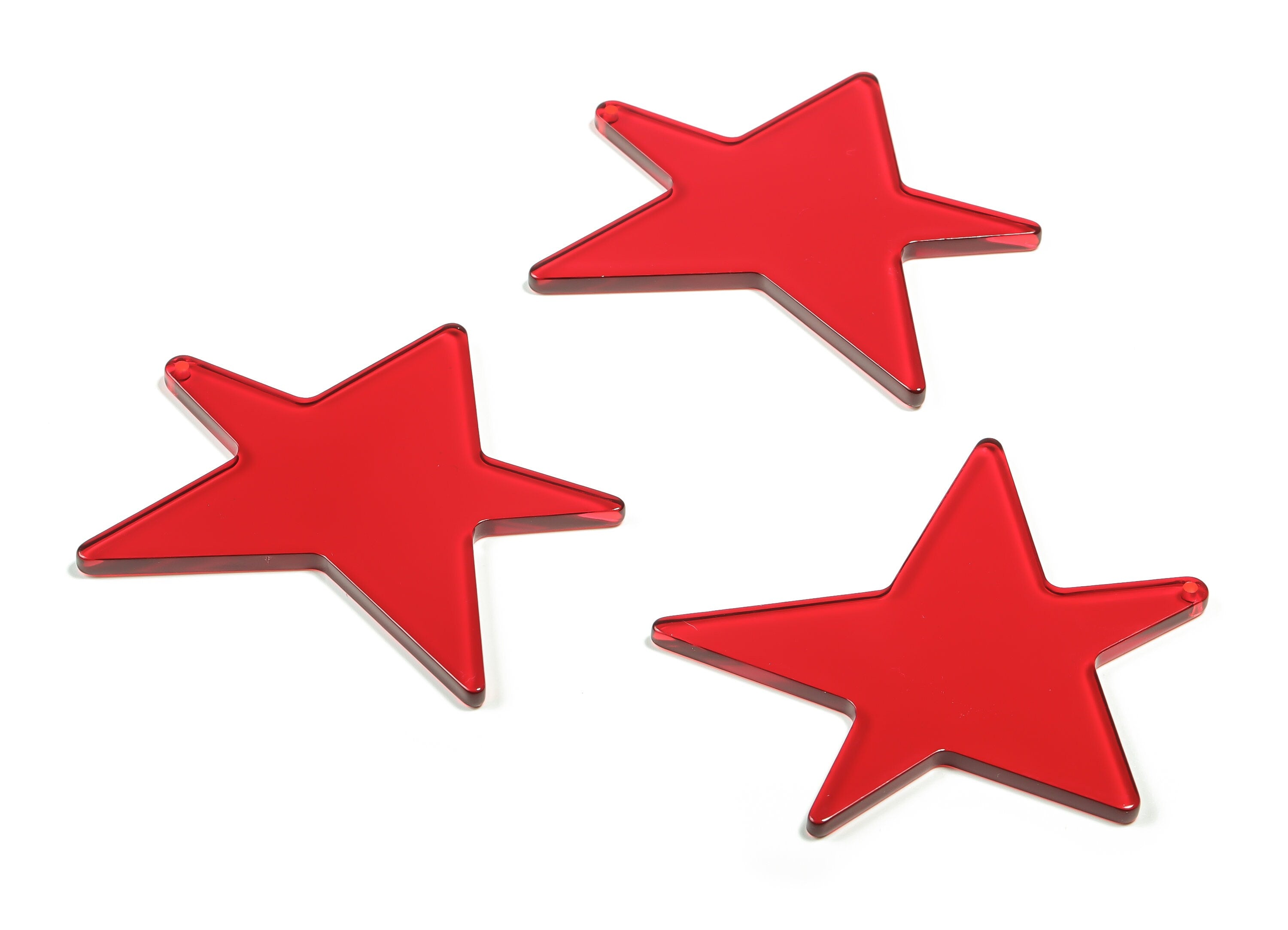 Acrylic Star Earring Charms - Acrylic Star Pendant - Jewelry Making Supplies - Color Code: A479 - 57.68x57.6x2.9mm - AC2345-A479 - DOMEDBAZAAR