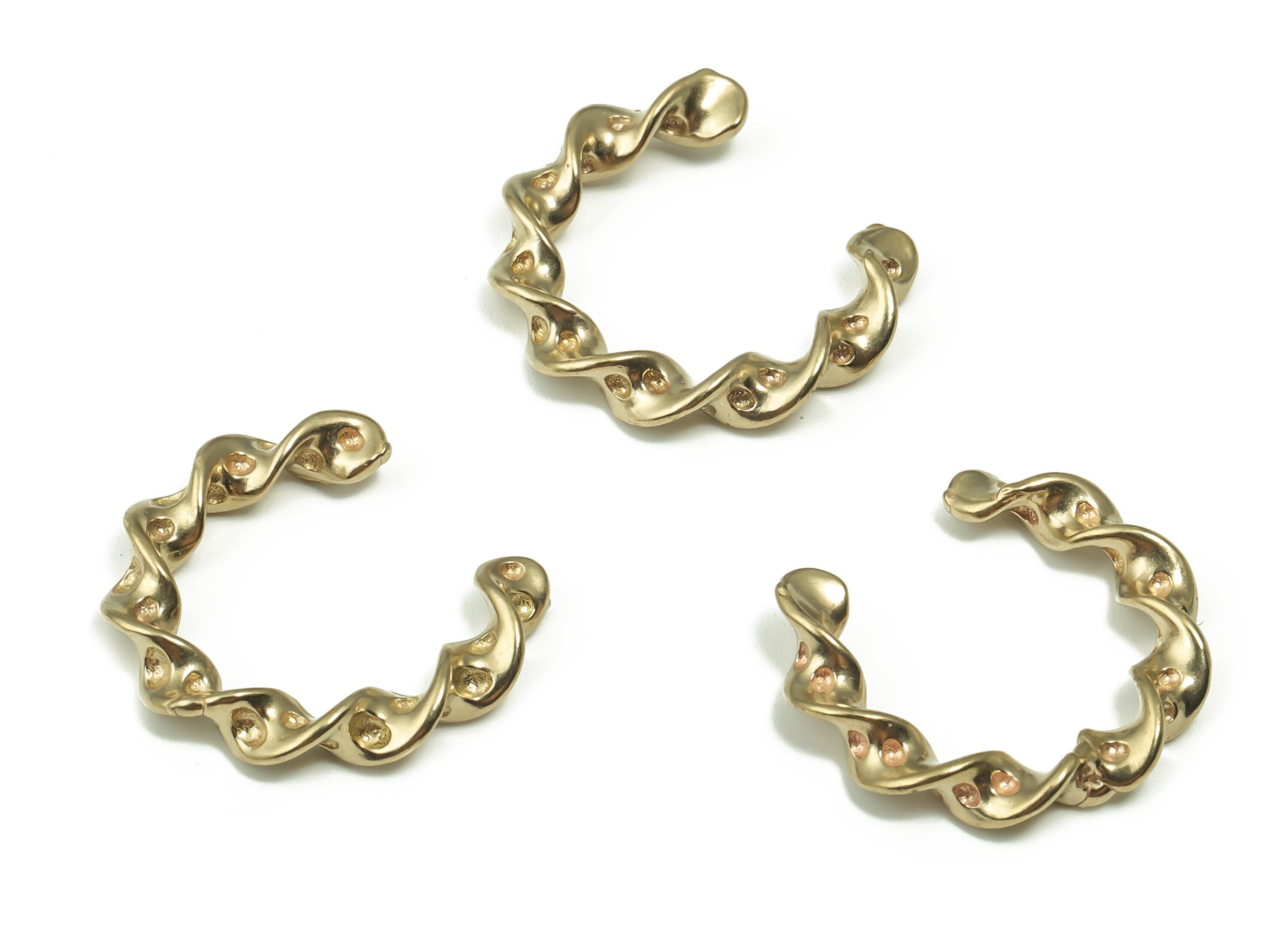 Raw Brass Ear Cuff - Brass Cuff Earrings - Cartilage Ear Cuff - No Piercing Ear Cuff - Jewelry Making Supplies -18.8x18.12x3.31mm- PP4866 - DOMEDBAZAAR