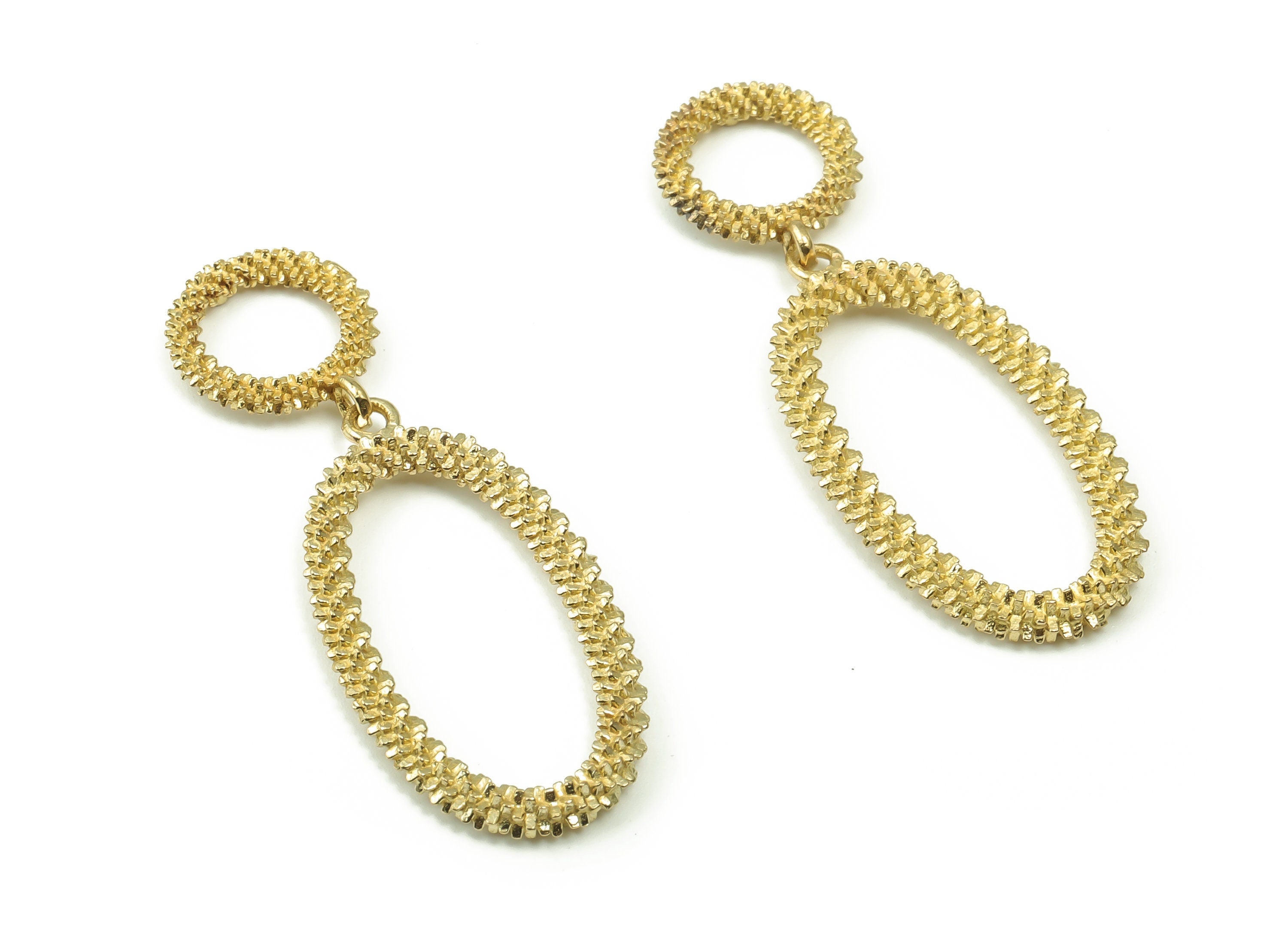 Brass Textured Oval Round Pendant Charms - Brass Oval Links- Raw Brass Circle Connector - Jewelry Making Supplies -43x15.95x2.85mm- PP4874 - DOMEDBAZAAR