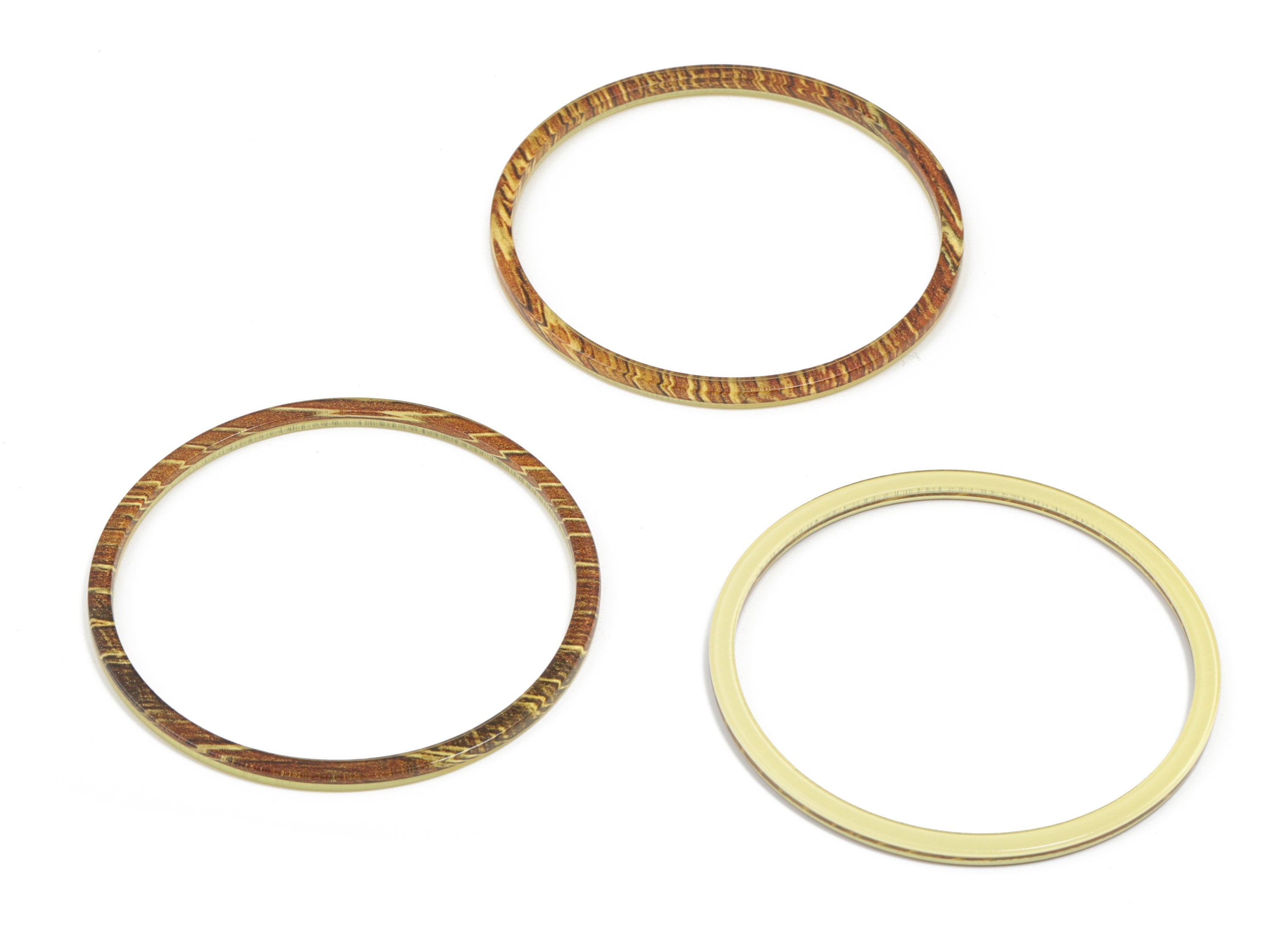 Acrylic Hoop Earring Connector - Acrylic Circle Pendant - No Hole - Jewelry Supplies - Color Code: A720 - 56.57x56.32x2.47mm - AC2357-A720 - DOMEDBAZAAR