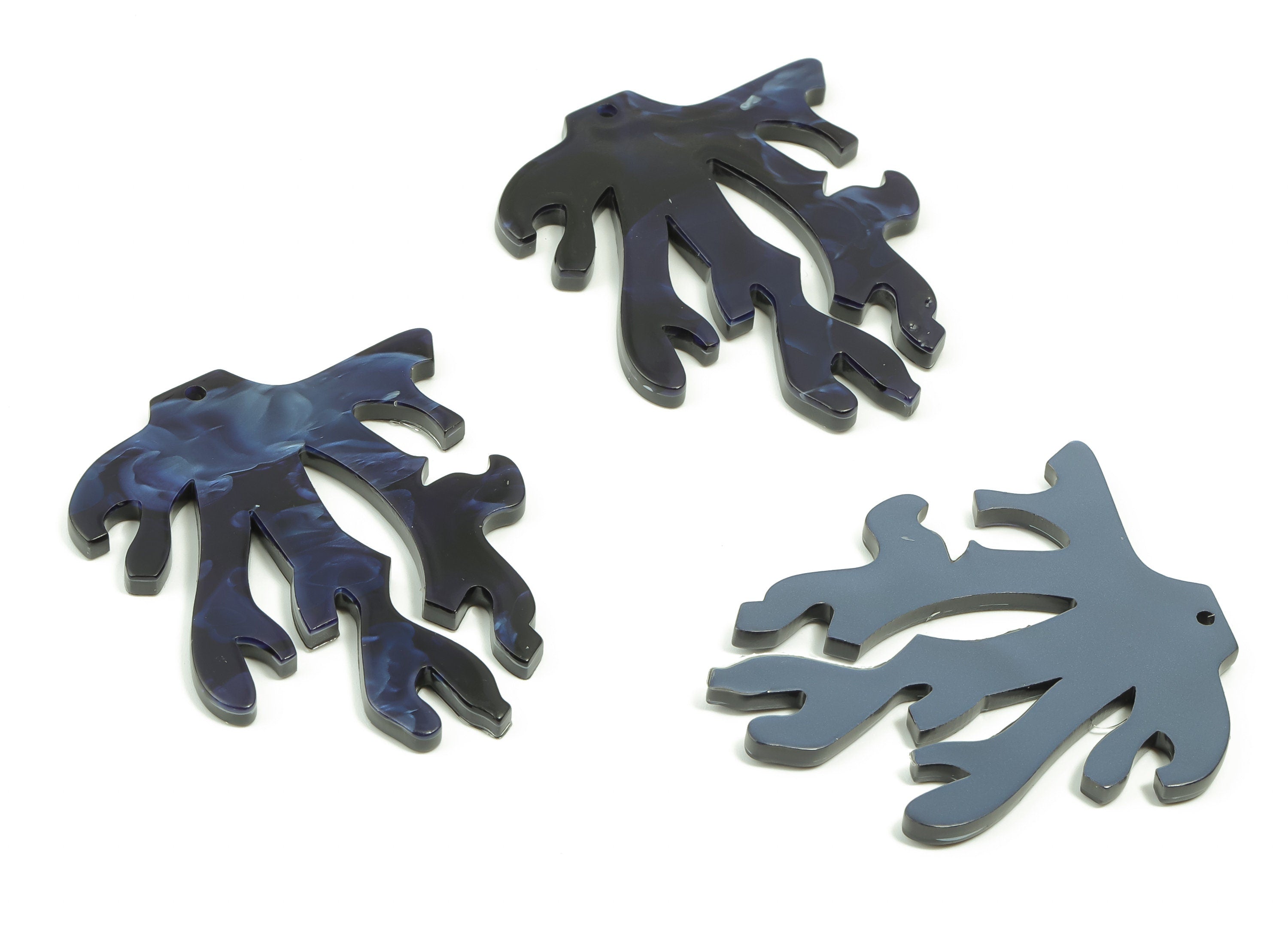 Acrylic Coral Earring Charms - Acrylic Coral Branch Pendant – Jewelry Making Supplies - Color Code: A634 - 49.88x42.07x2.75mm - AC2352-A634 - DOMEDBAZAAR