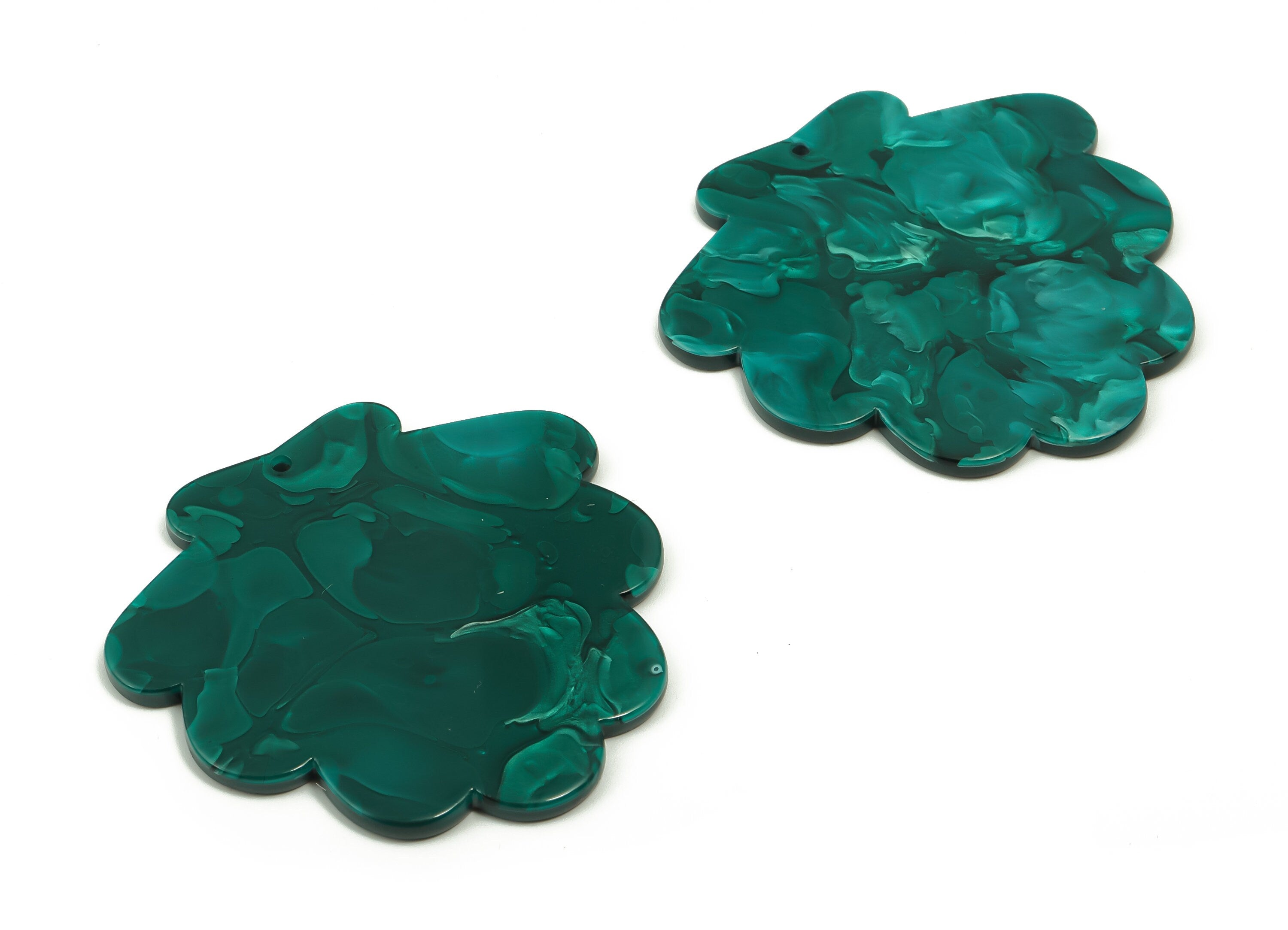 Acrylic Oak Tree Earring Charms - Acrylic Oak Tree Pendant – Oak Tree Jewelry Charm - Color Code: A624 - 49.83x48.78x2.47mm - AC2351-A624 - DOMEDBAZAAR