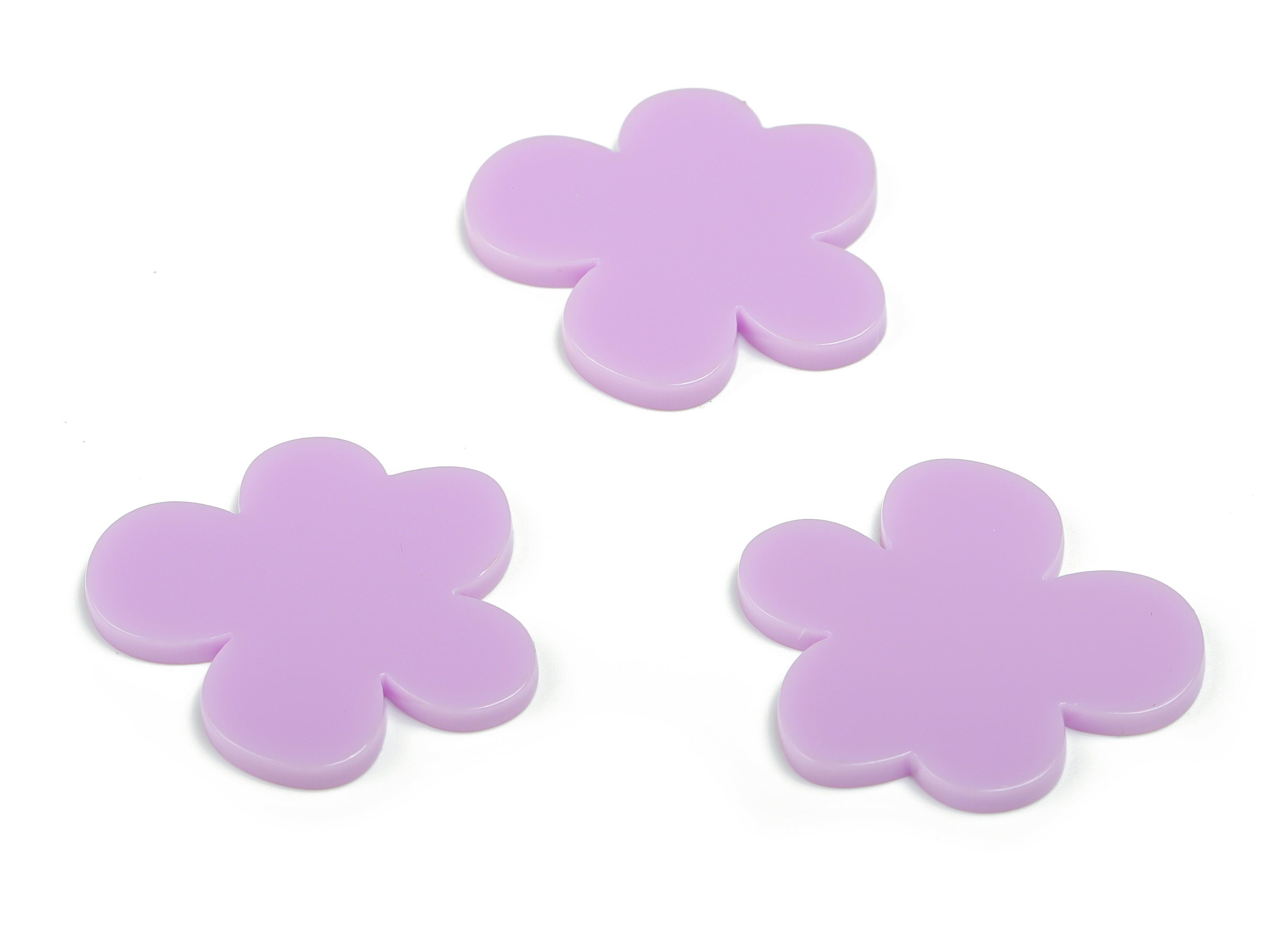 Acrylic Foliage Earring Charms - Acrylic Flower Pendant - Jewelry Making Supplies - Color Code: A675 - 29.78x27.27x2.07mm - AC2358-A675 - DOMEDBAZAAR