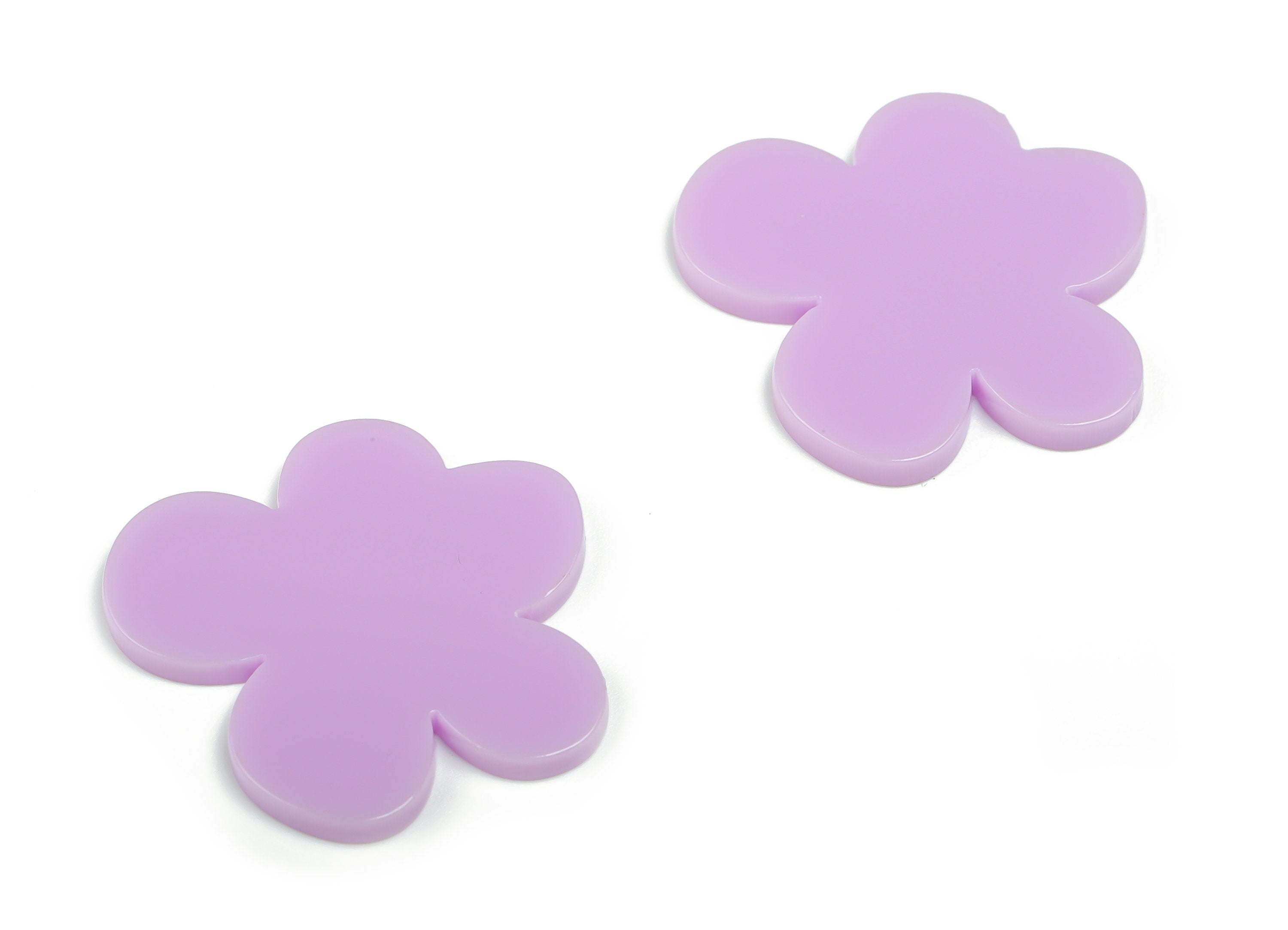 Acrylic Foliage Earring Charms - Acrylic Flower Pendant - Jewelry Making Supplies - Color Code: A675 - 29.78x27.27x2.07mm - AC2358-A675 - DOMEDBAZAAR