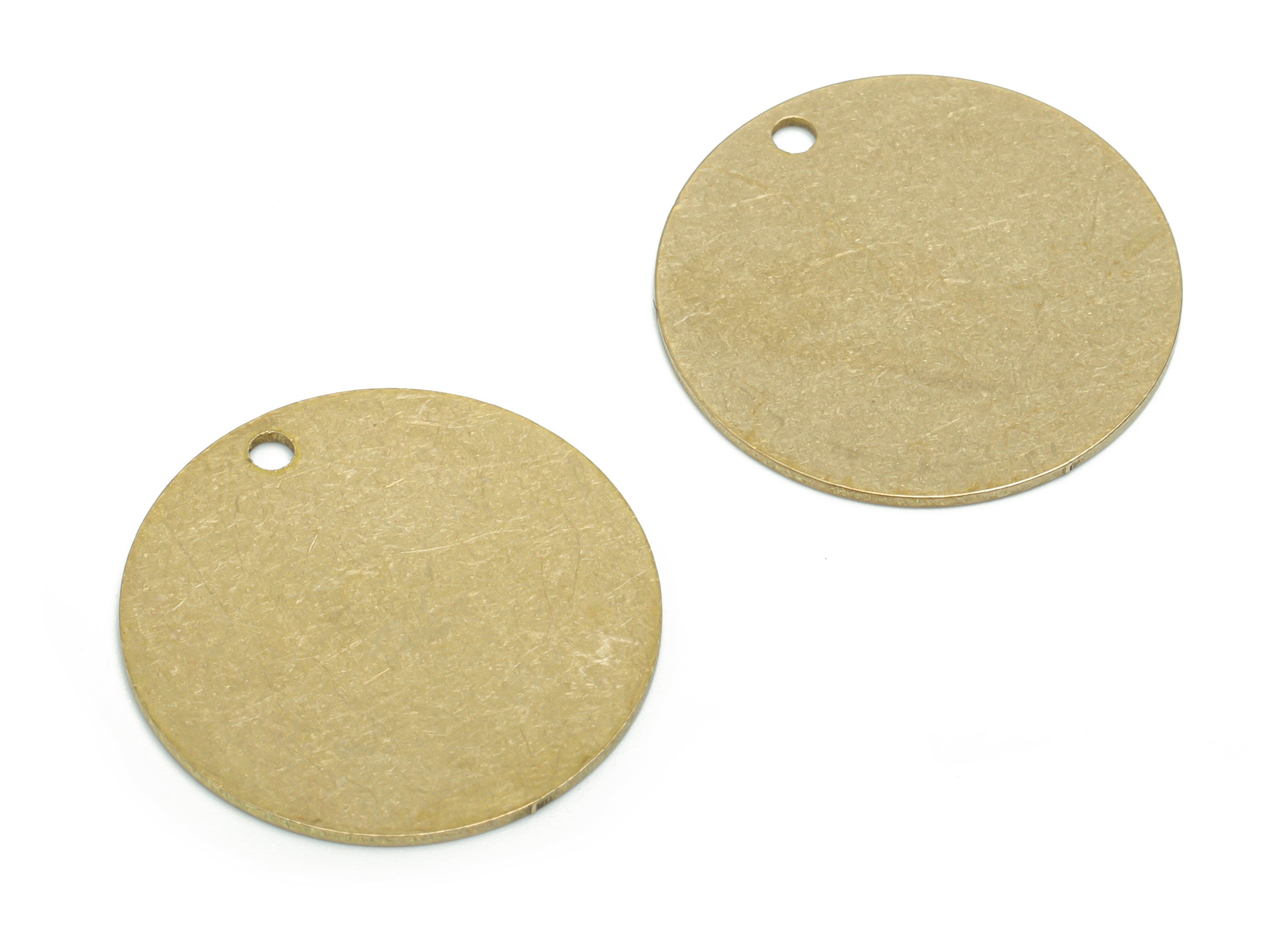 Personalized Stamping Blank - Brass Round Earring Charms - Raw Brass Circle Pendant - Jewelry Making Supplies - 23.81x23.81x0.7mm - PPA0633X - DOMEDBAZAAR