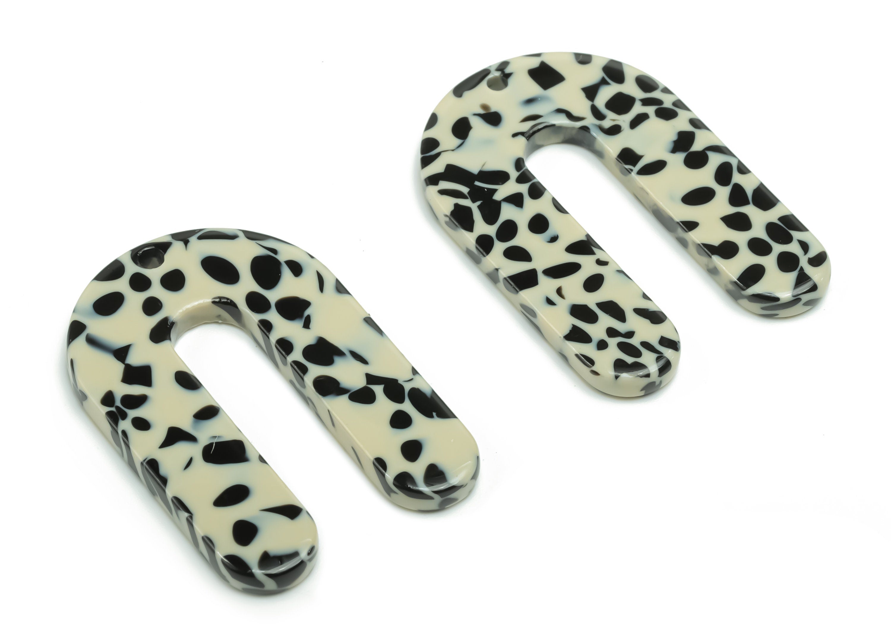 Acetate U Earring Charms - Acetate U Pendant - Jewelry Making Supplies - Color Code:785 - 32.46x21.58x2.44mm - AC1969-A785 - DOMEDBAZAAR