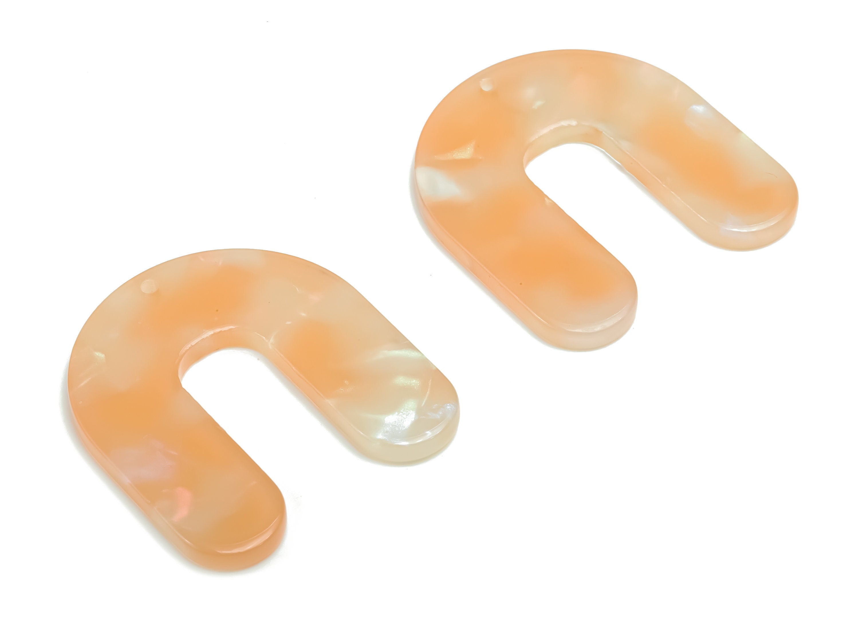 Acetate U Earring Charms - Acetate U Pendant - Jewelry Making Supplies - Color Code: A778 - 30.85x27.69x2.49mm - AC2377-A778 - DOMEDBAZAAR
