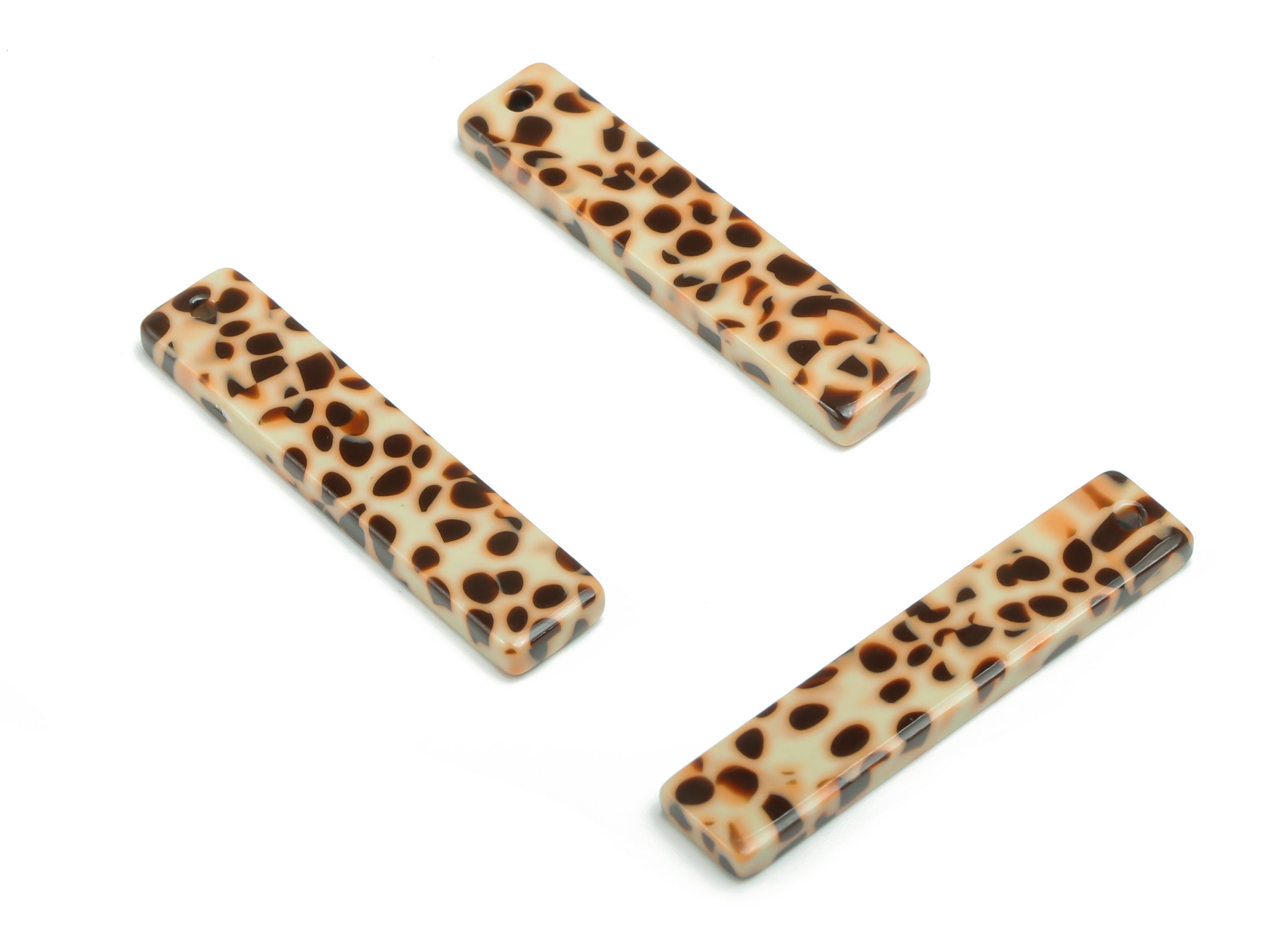 Acetate Stick & Bar Earring Charms - Acetate Stick Pendant - Jewelry Making Supplies - Color Code: A789 - 34.12x7.09x2.54mm - AC1026-A789 - DOMEDBAZAAR