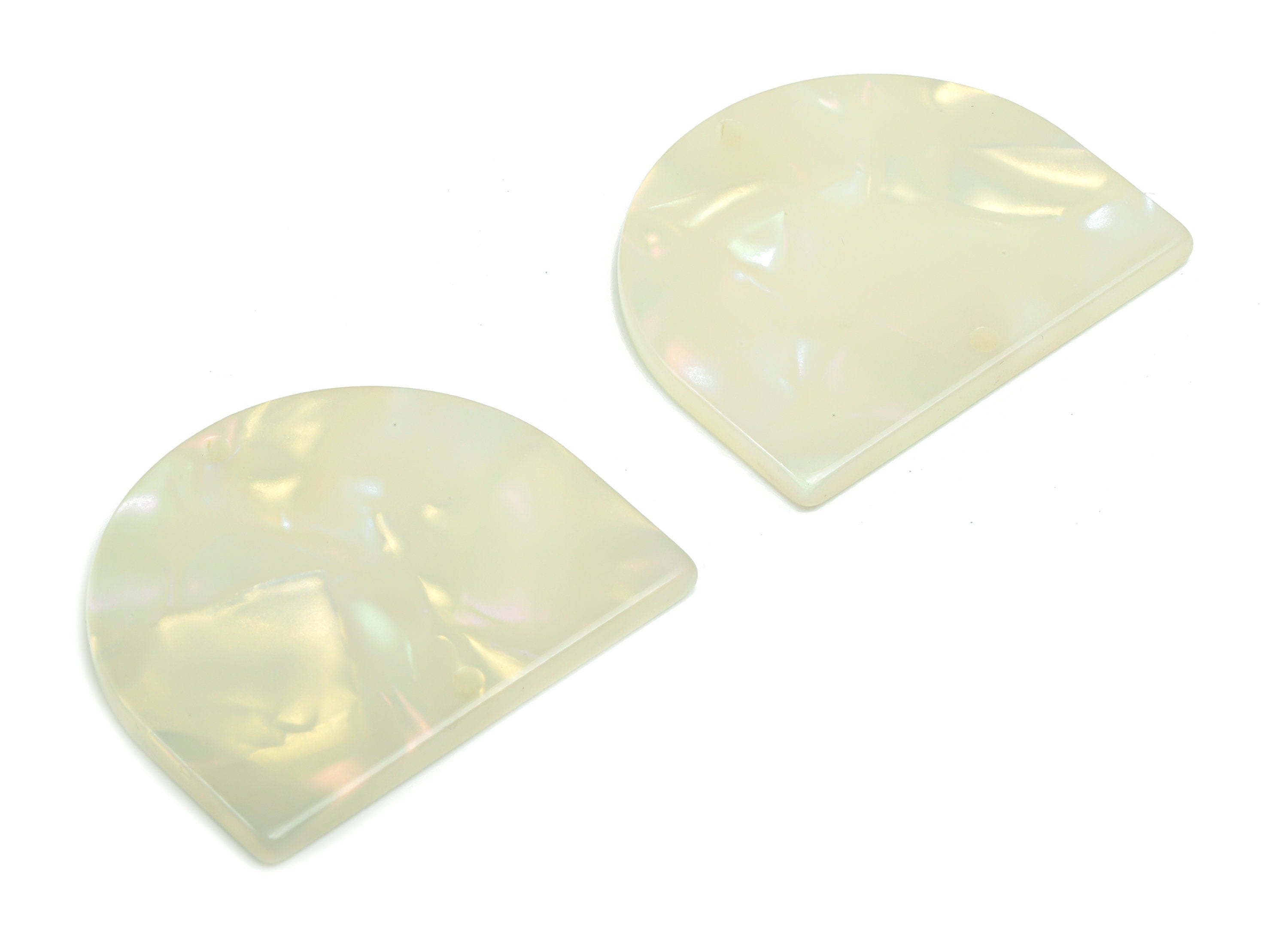 Acetate D Earring Connector - Acetate Semi circle Pendant - Jewelry Making Supplies - Color Code: A786 - 34.36x29.19x2.55mm - AC1634-A786 - DOMEDBAZAAR