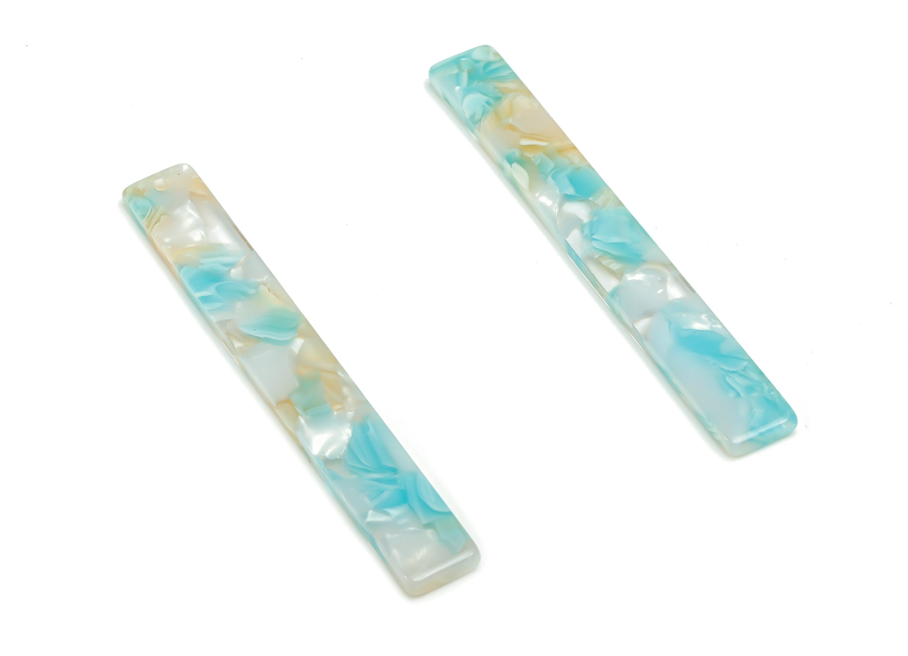 Acetate Long Stick Earring Charms - Acetate Long Rectangle Pendant - Jewelry Supplys - Color Code: A787 - 59.85x7.79x2.61mm - AC1049-A787 - DOMEDBAZAAR
