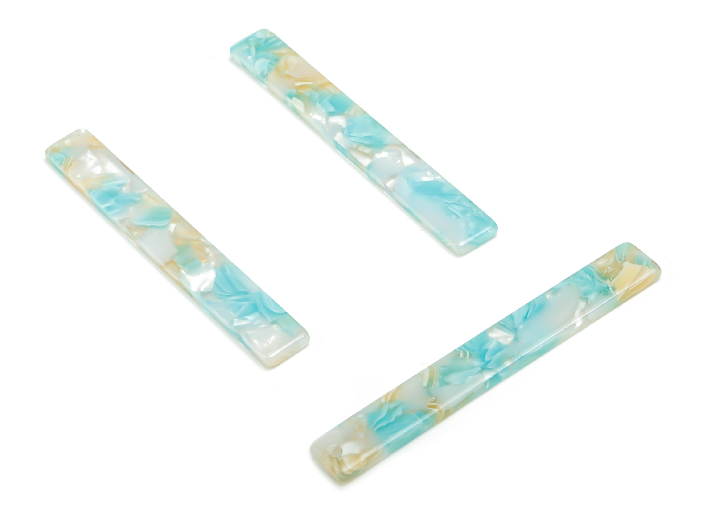 Acetate Long Stick Earring Charms - Acetate Long Rectangle Pendant - Jewelry Supplys - Color Code: A787 - 59.85x7.79x2.61mm - AC1049-A787 - DOMEDBAZAAR