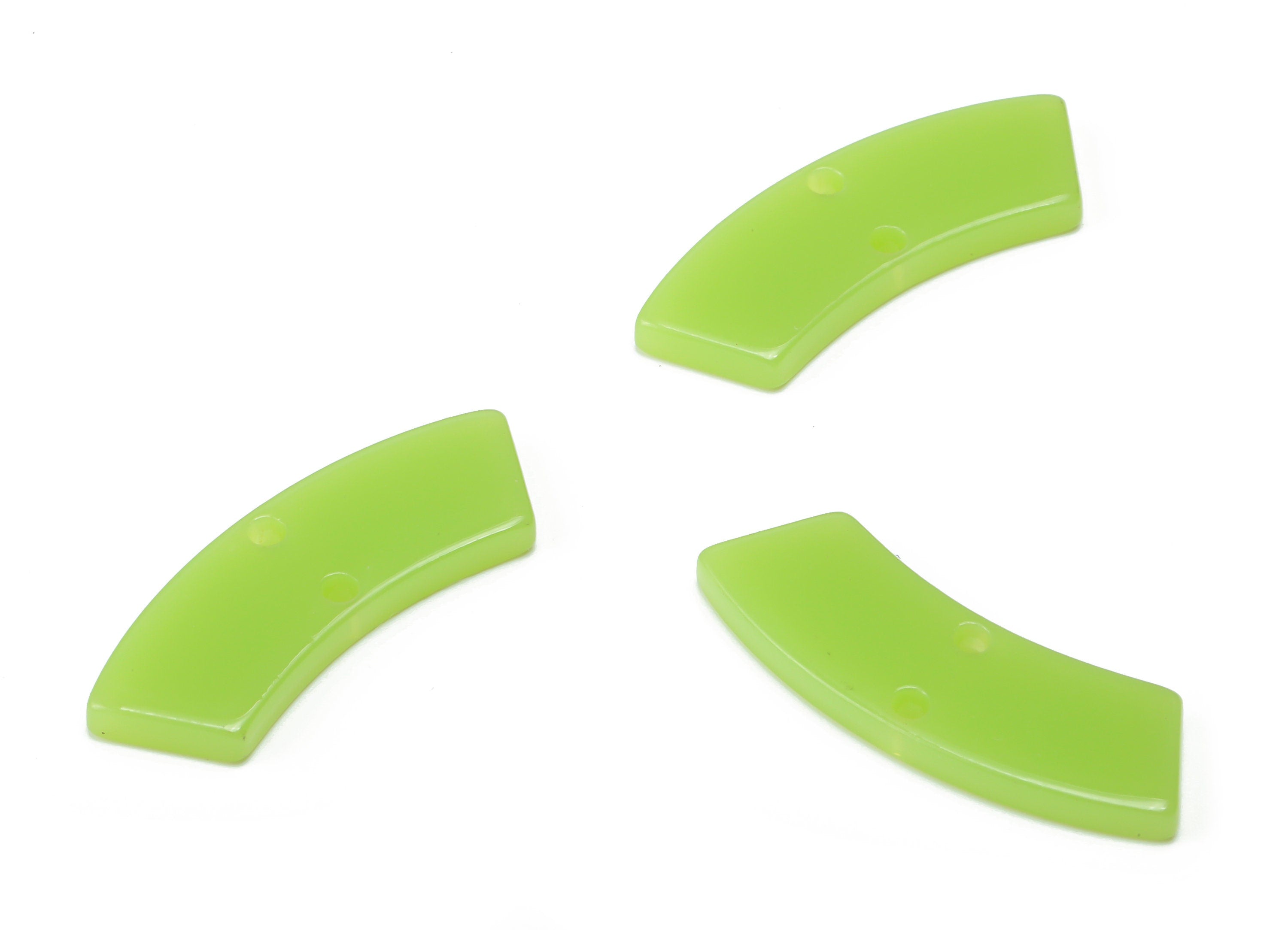 Acrylic Earring Charms - Irregular Shaped Connector - Arc Shaped 2 Hole - Jewelry Supplies - Color Code:A734 - 30.75X9.78X2.67mm-AC2326-A734 - DOMEDBAZAAR