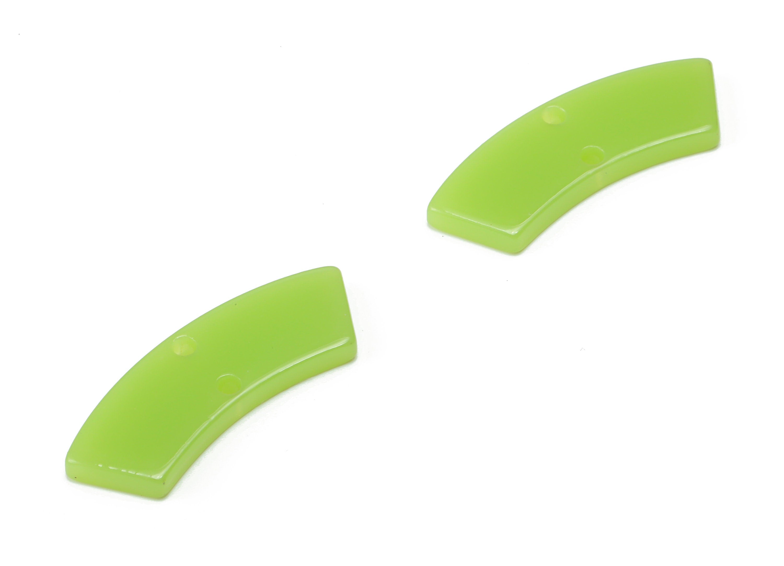 Acrylic Earring Charms - Irregular Shaped Connector - Arc Shaped 2 Hole - Jewelry Supplies - Color Code:A734 - 30.75X9.78X2.67mm-AC2326-A734 - DOMEDBAZAAR