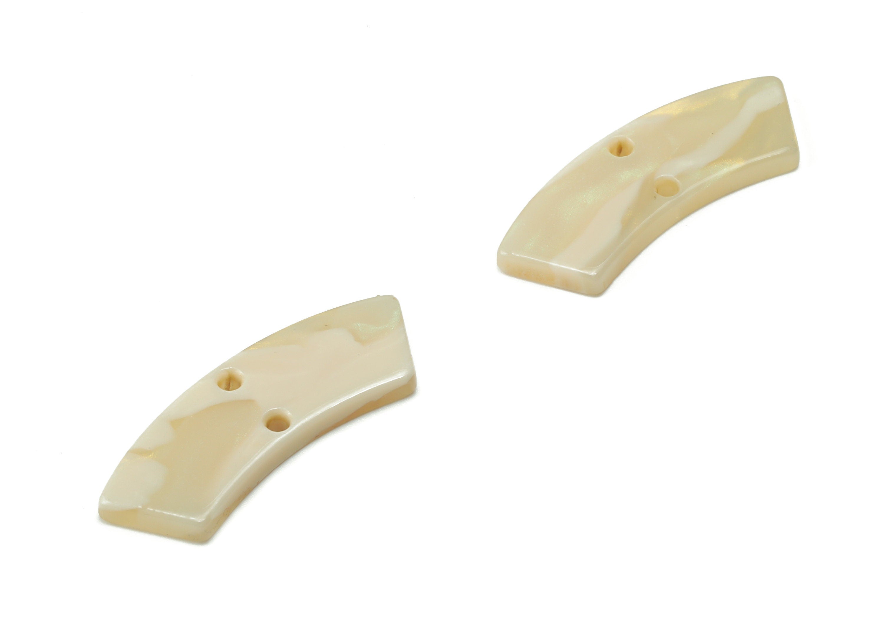 Acrylic Earring Charms - Irregular Shaped Connector - Arc Shaped 2 Hole - Jewelry Supplies - Color Code:A725 - 30.87x9.77x2.54mm-AC2326-A725 - DOMEDBAZAAR