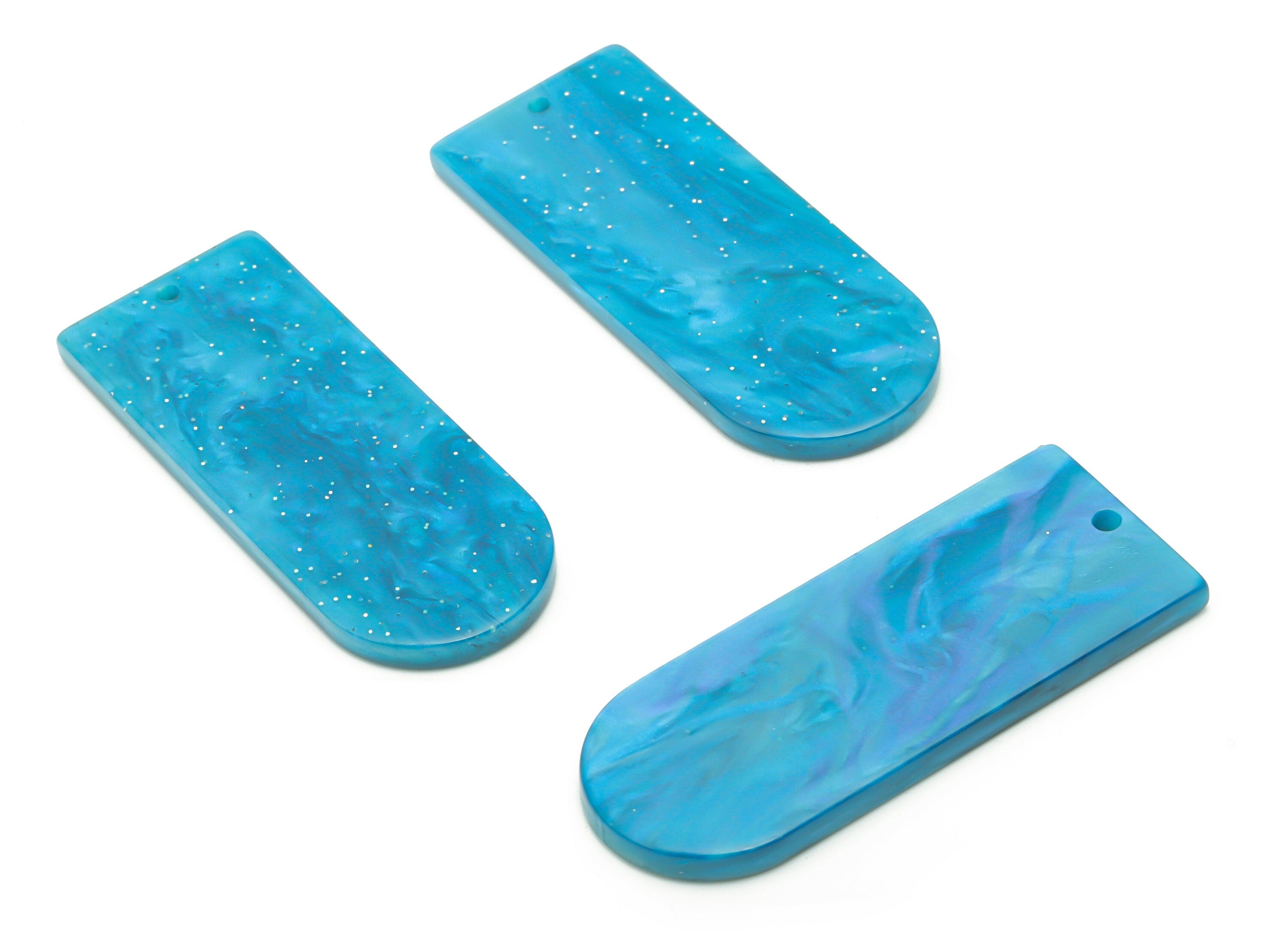Acrylic D Earring Charms - Acrylic D Pendant - Jewelry Making Supplies - Color Code: A804 - 44.75x17.73x2.96mm - AC2373-A804 - DOMEDBAZAAR