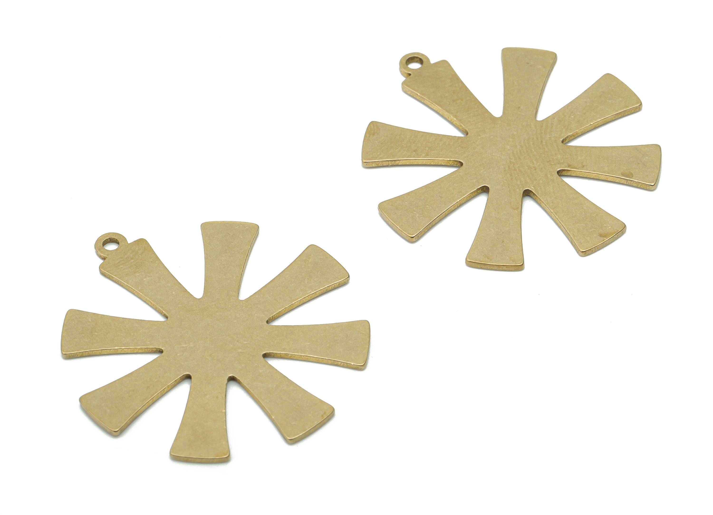 Personalized stamping blank - Brass Sun Earring Charms - Raw Brass Sun Pendant - Jewelry Making Supplies - 34.79x31.87x0.87mm - PPA1758 - DOMEDBAZAAR