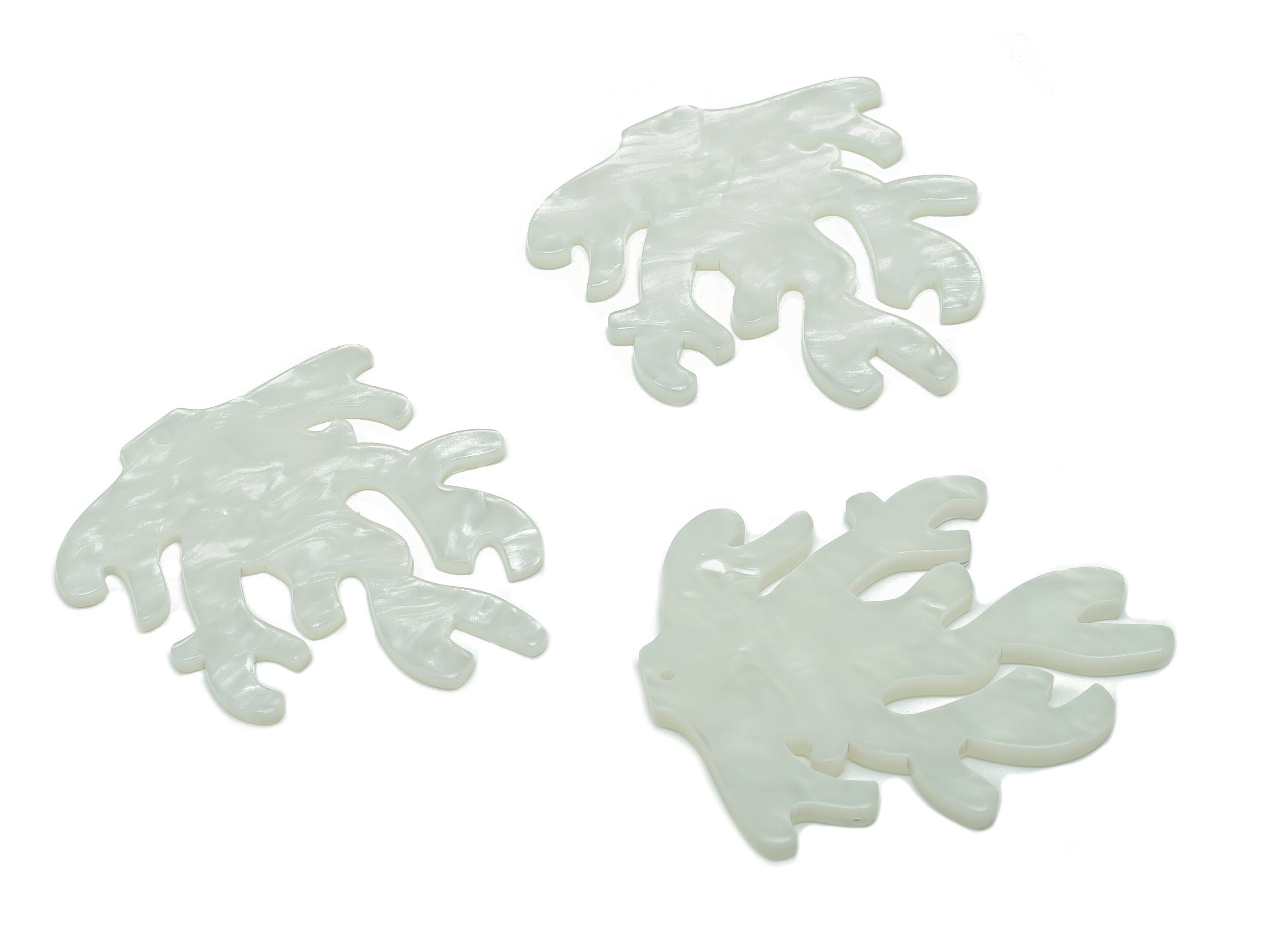 Acrylic Coral Earring Charms - Acrylic Coral Branch Pendant – Jewelry Making Supplies - Color Code: A795 - 55.15x49.04x2.15mm - AC2389-A795 - DOMEDBAZAAR